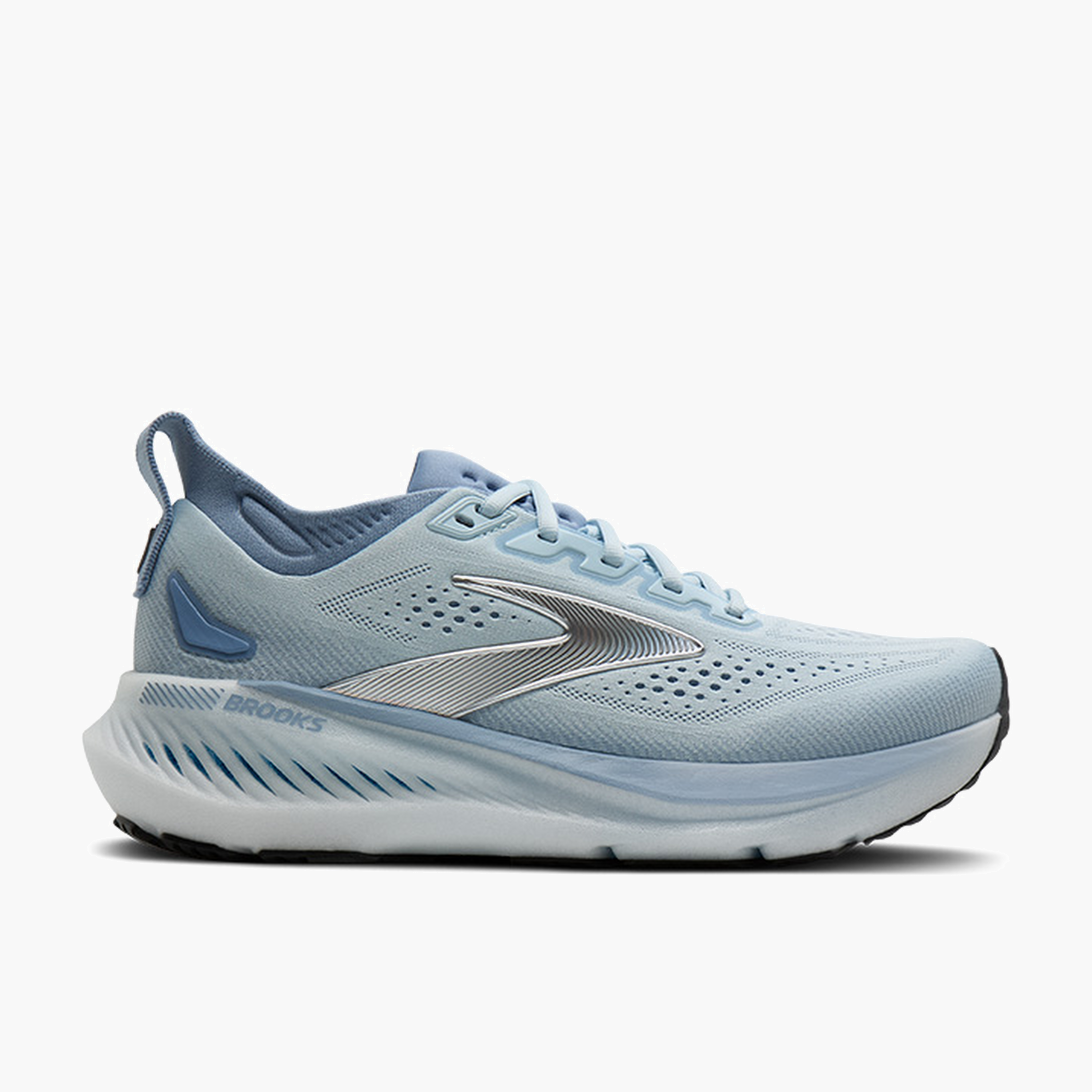 Lateral angle shot of Women's Glycerin GTS 23 in Nantucketbreeze / Rain / Clear