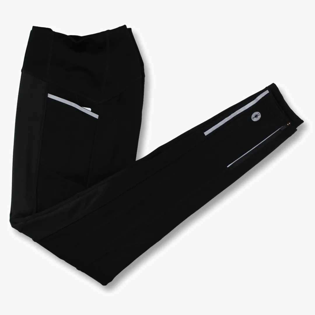Women s Active Fleece Wind Tights in Black - 1