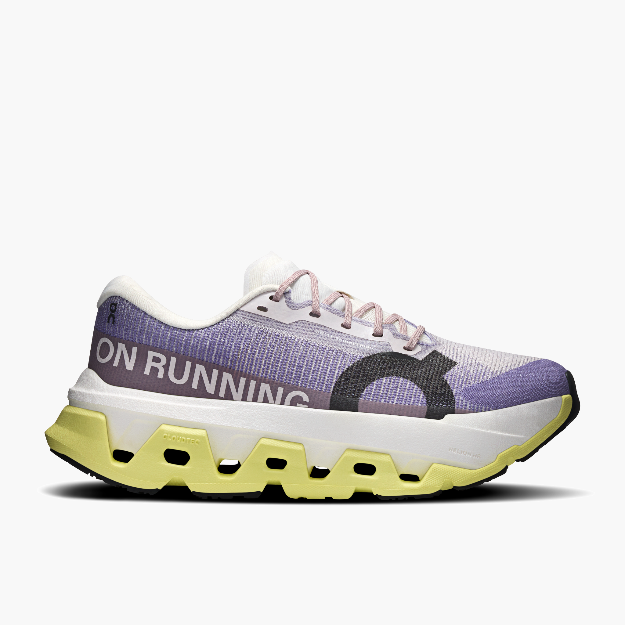 Lateral angle shot of Women's Cloudmonster 3 Hyper in Lily | Limelight