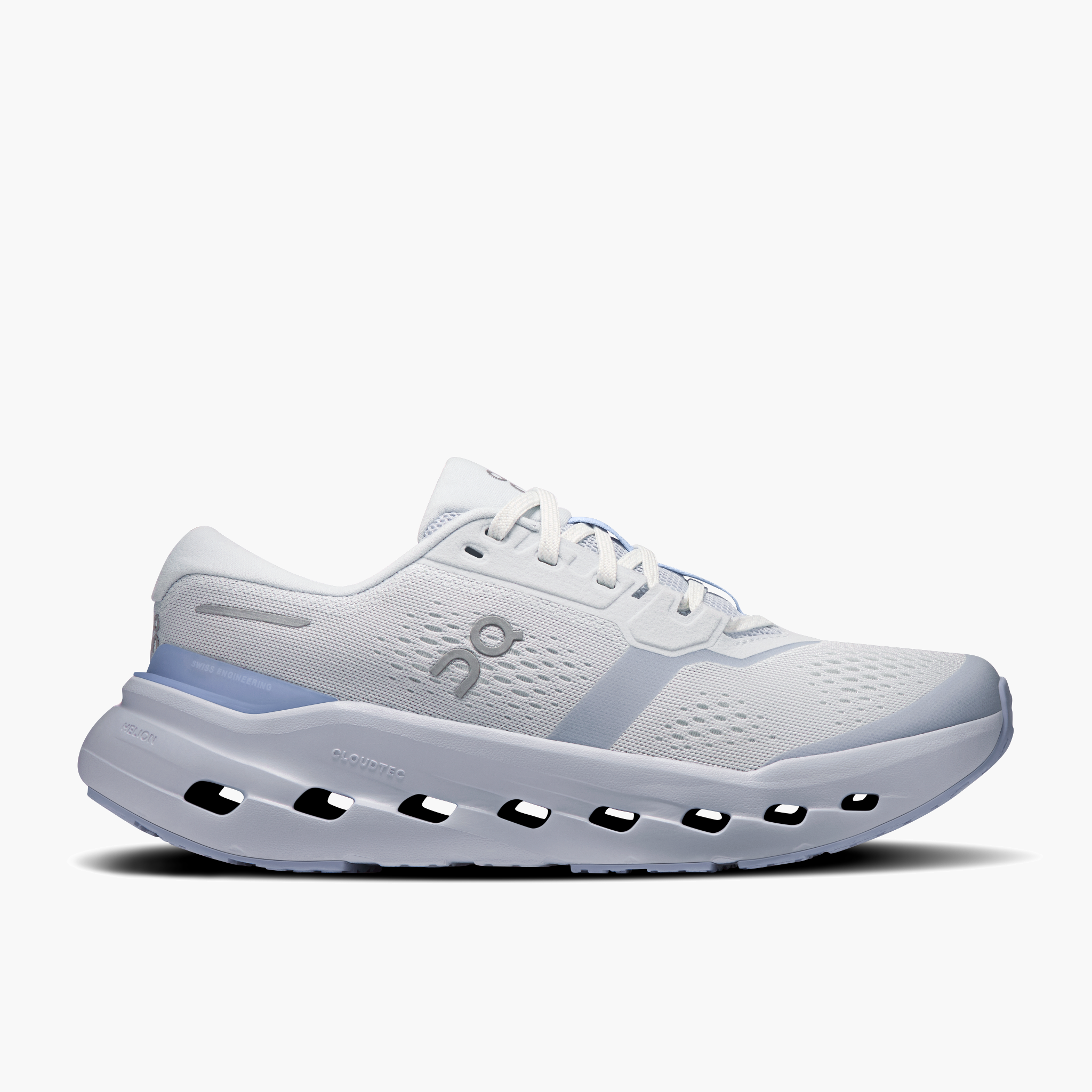 Lateral angle shot of Women's Cloudrunner 3 in Heather | Marsh