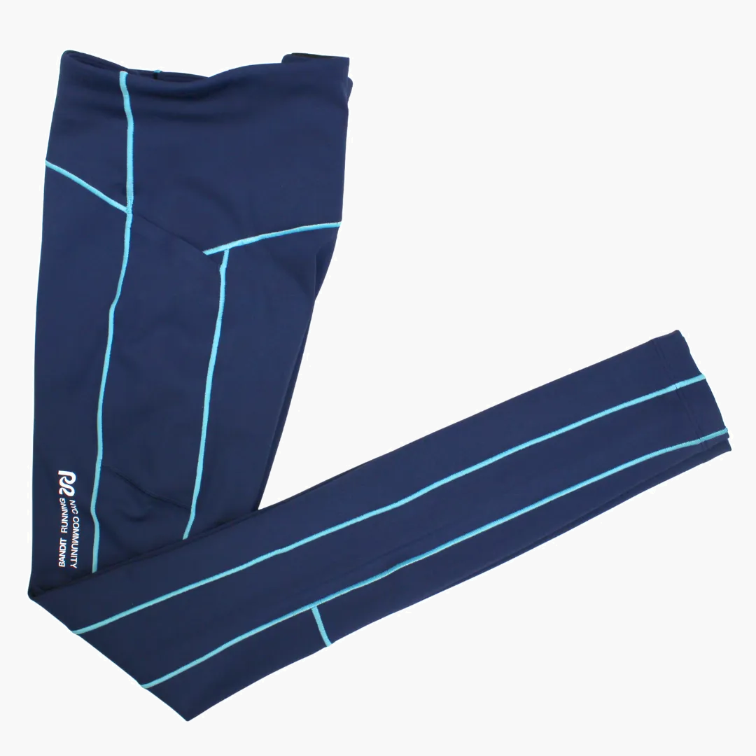 Women s Stamina Pop Stitch High Waist Leggings - NY Navy / Vintage Blue (1)