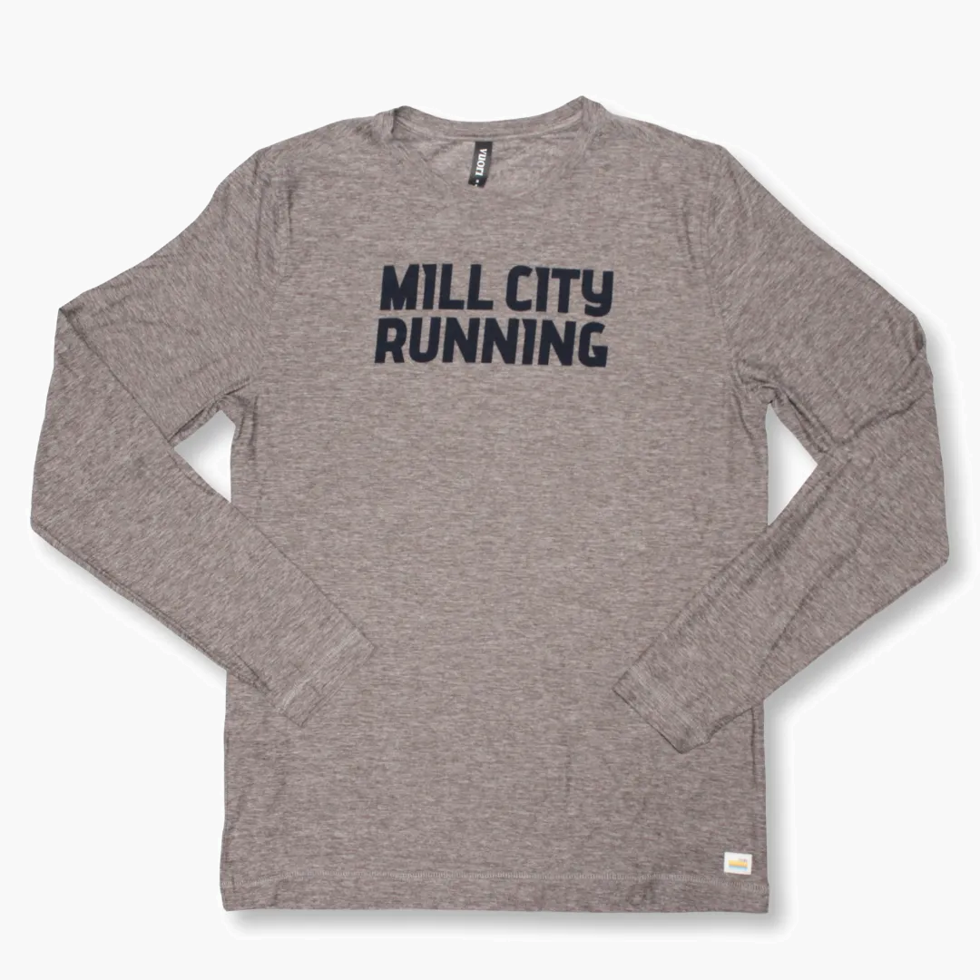 Men s Strato Tech Tee Long Sleeve in Heather Grey (MCR) - 1