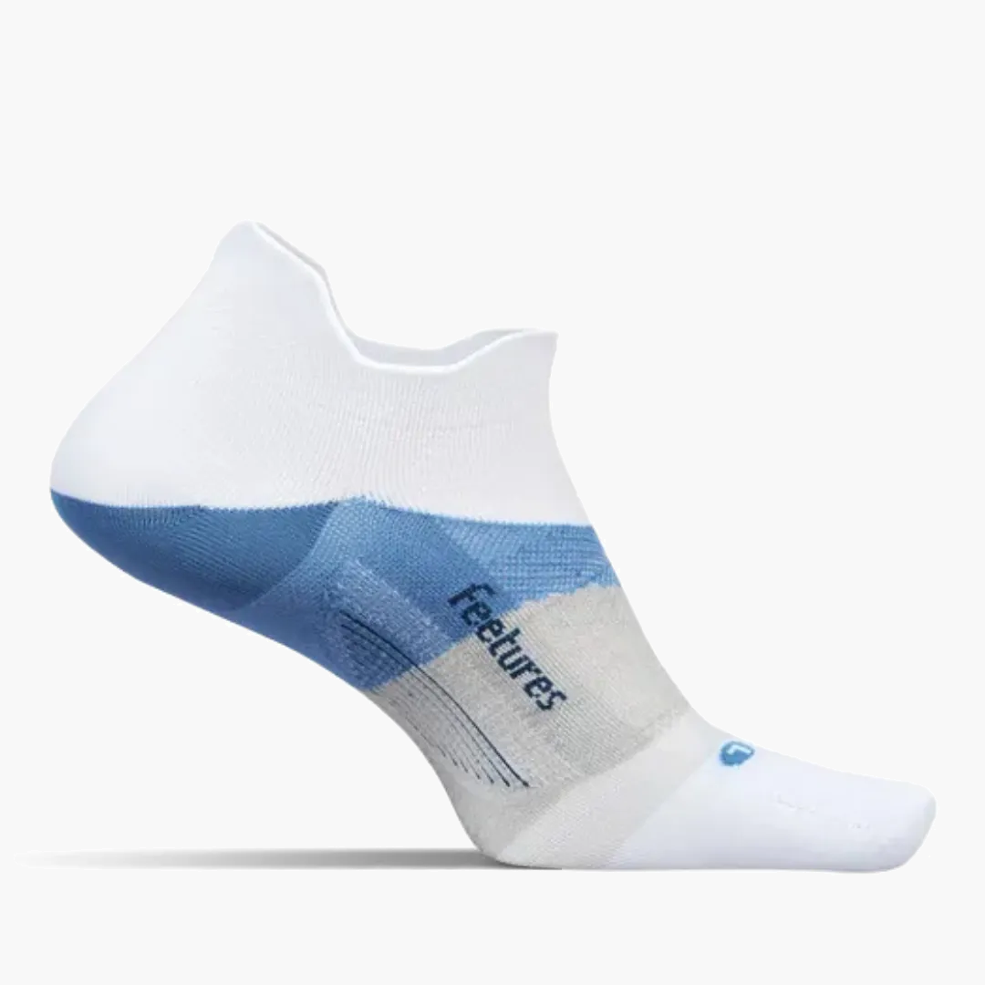 Elite Ultralight No-Show Socks in White Tide - 1