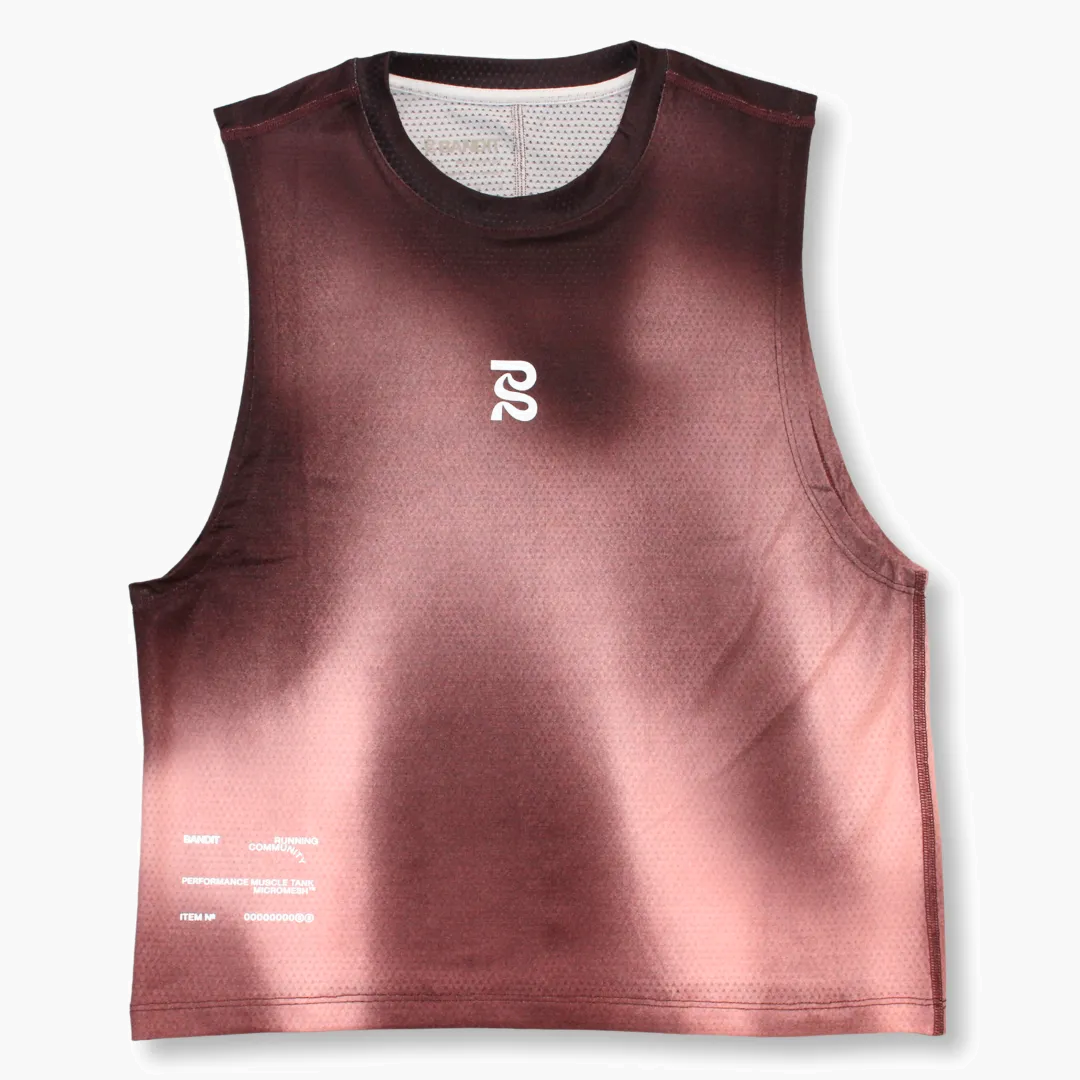 Women s Micromesh Run Tank in Mahogany Multi - 1