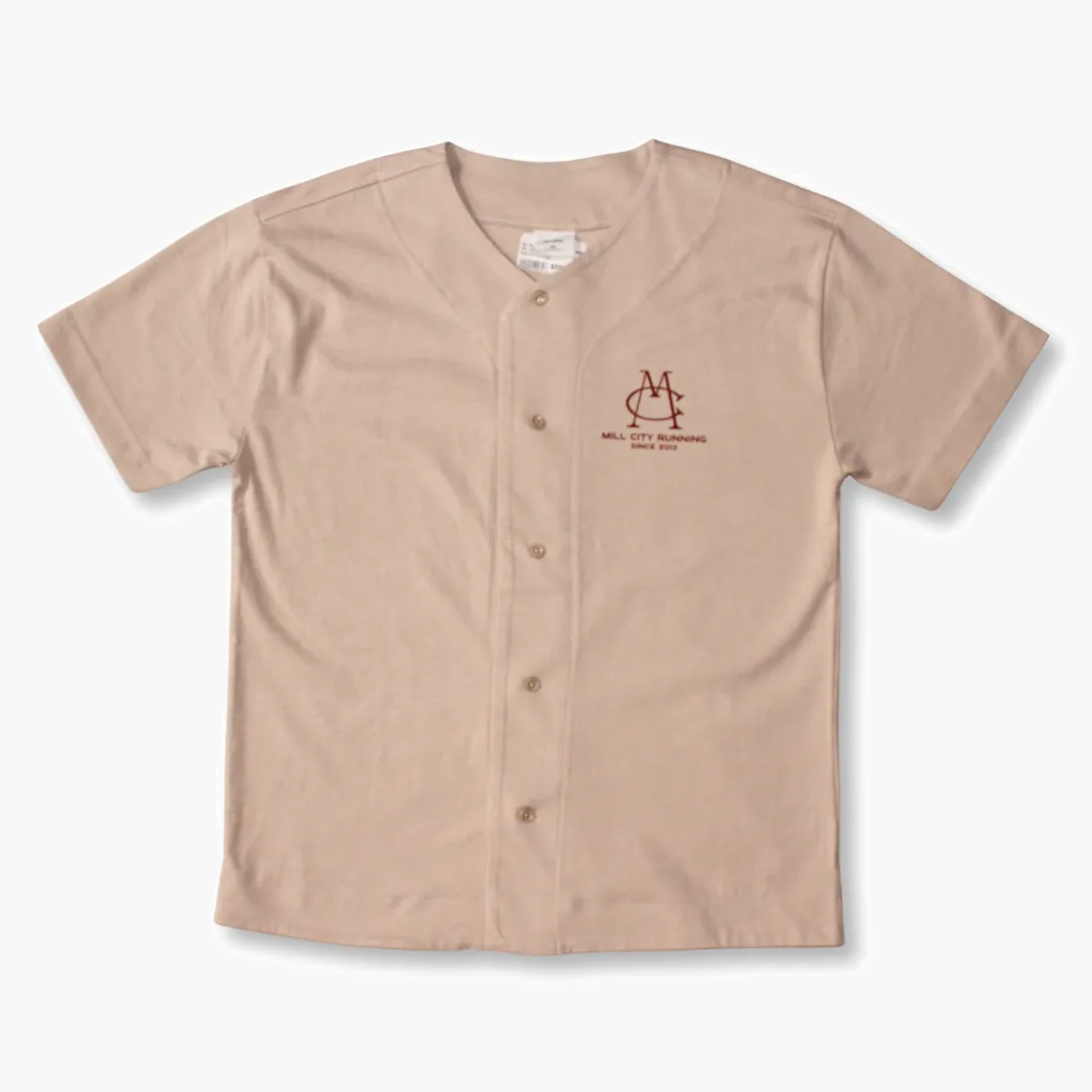 All Gender MCR Monogram Baseball Jersey in Bone (MCR) - 1