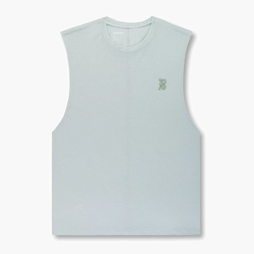 Men s Micromesh Run Tank in Mist - 1