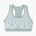 Vanisher Reverso™ Scoop Neck Run Bra in Growing Grid - Lagoon / Mist - 1