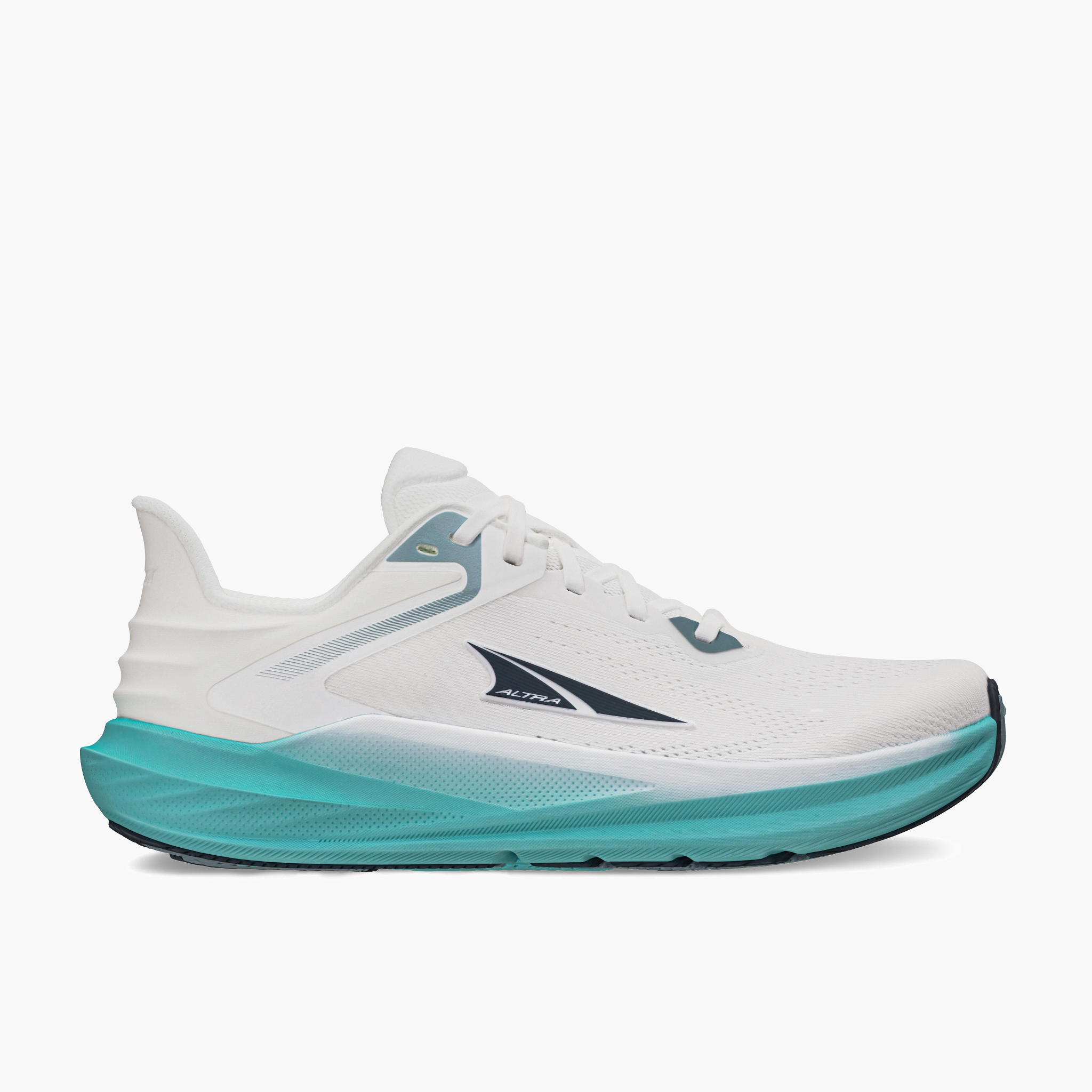 Lateral angle shot of Women's Torin 8 in White/green