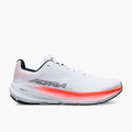 Lateral angle shot of Men's Experience Flow 3 in White / Coral