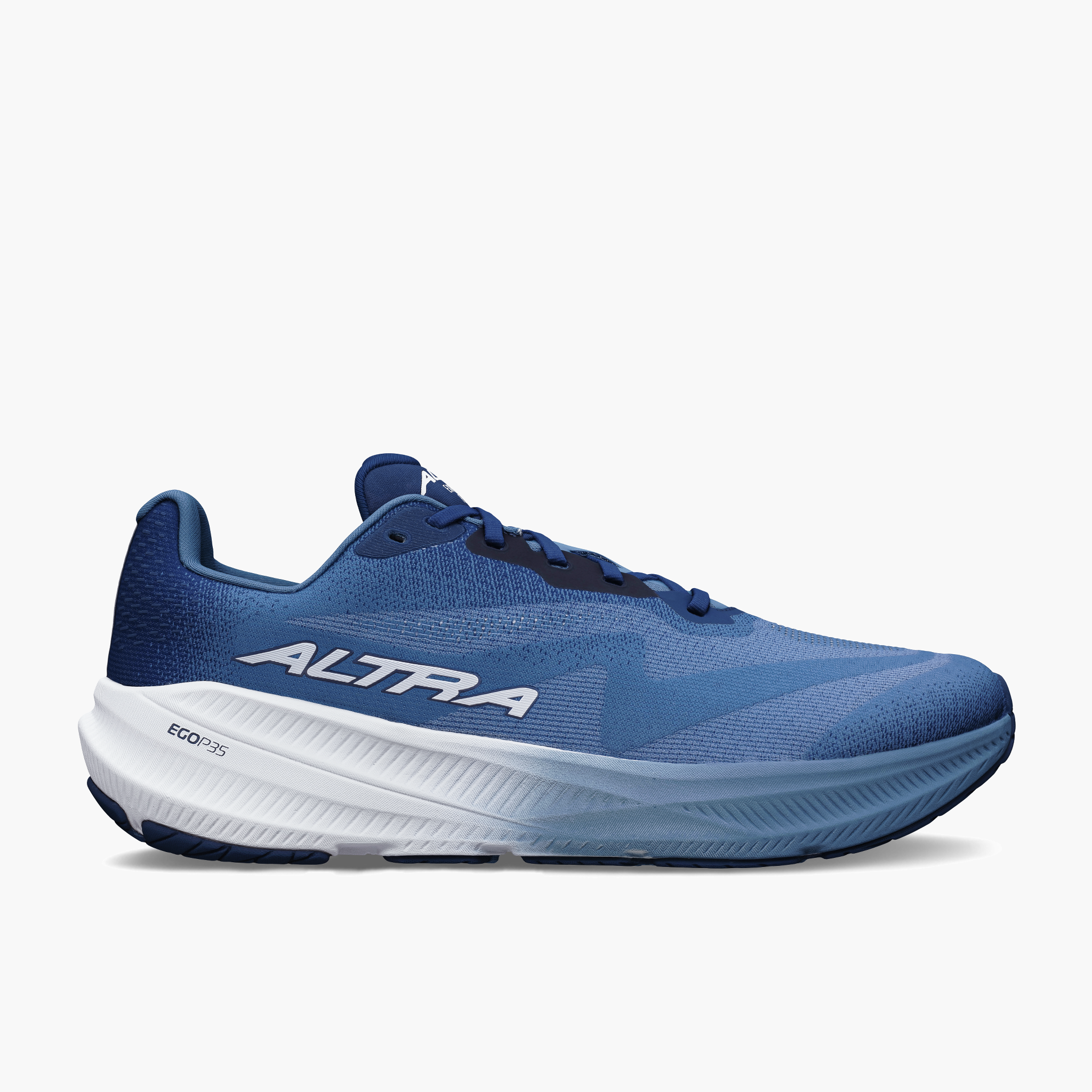 Lateral angle shot of Men's Experience Flow 3 in Navy / Light Blue