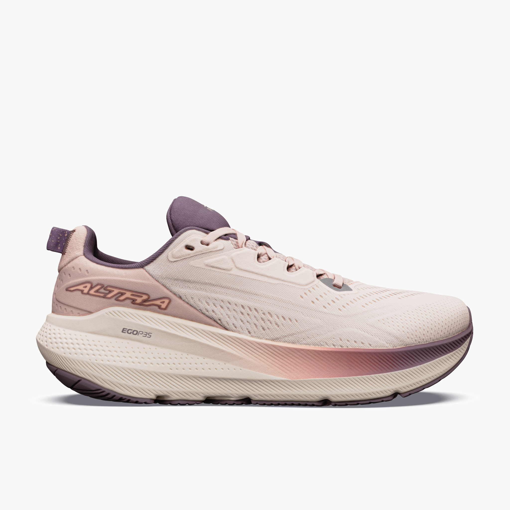 Lateral angle shot of Women's FWD Via 2 in Whisper Pink / Rose Gold