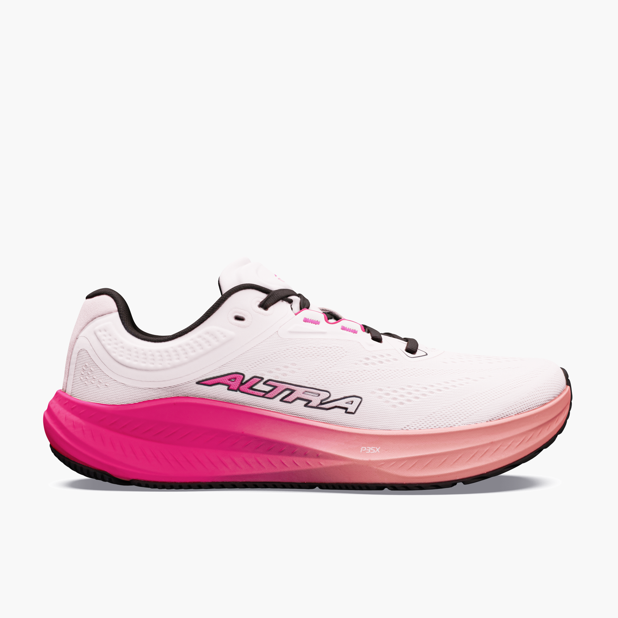 Lateral angle shot of Women's Torin 9 in Coconut Cream / Pink Glow