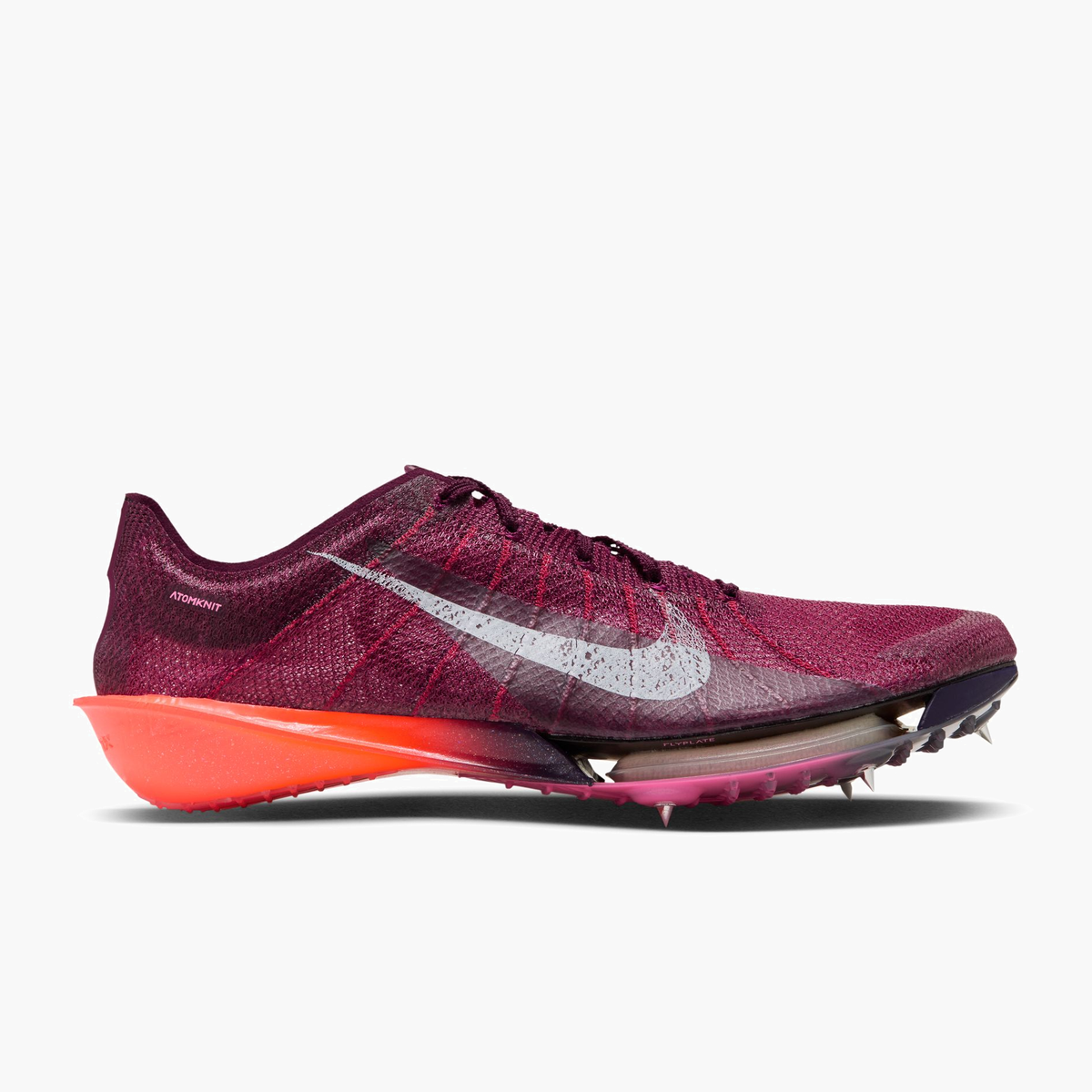 Lateral angle shot of All Gender Victory 2 in Bordeaux / White-bright Crimson
