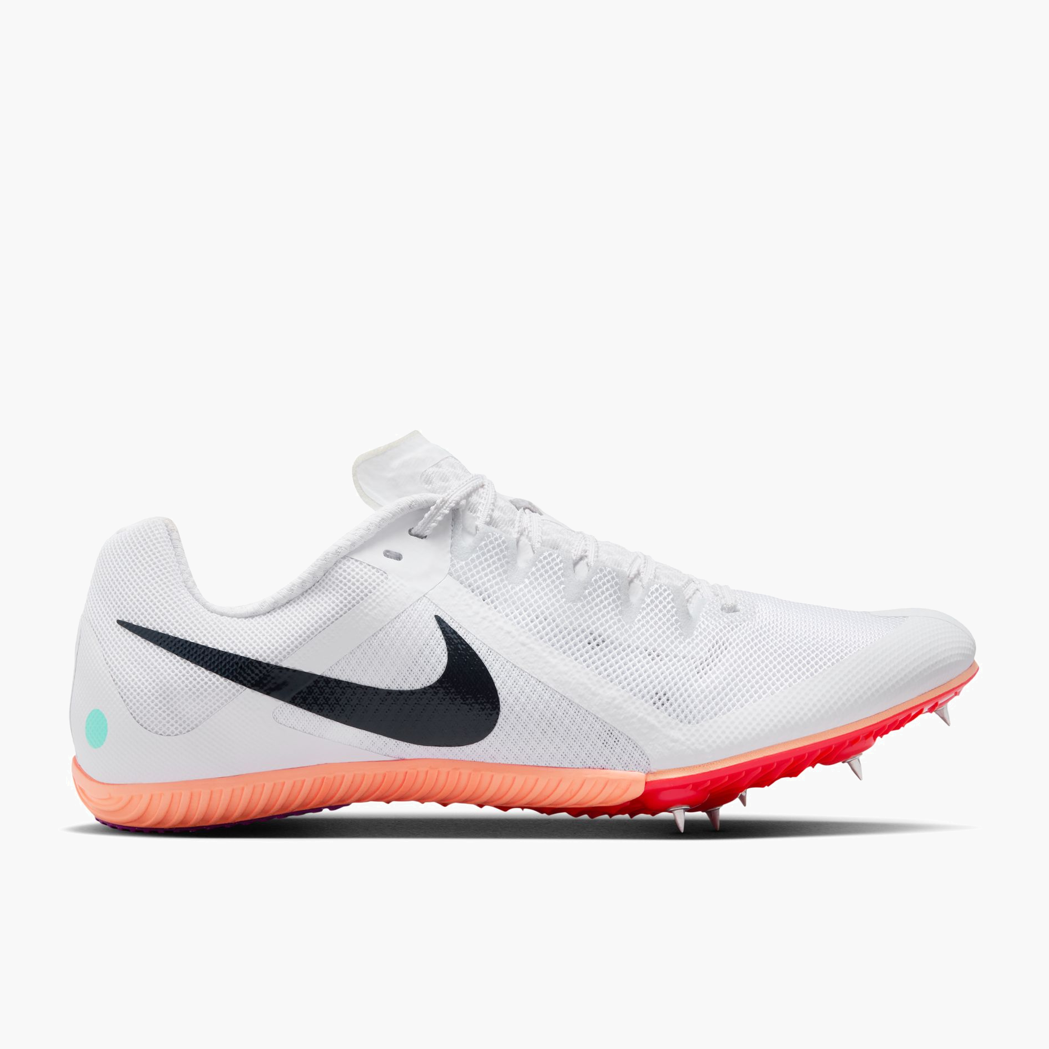 Lateral angle shot of All Gender Rival Multi in White / Obsidian-bright Crimson