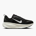 Lateral angle shot of Women's Vomero 18 in Black / Summit White-Coconut Milk