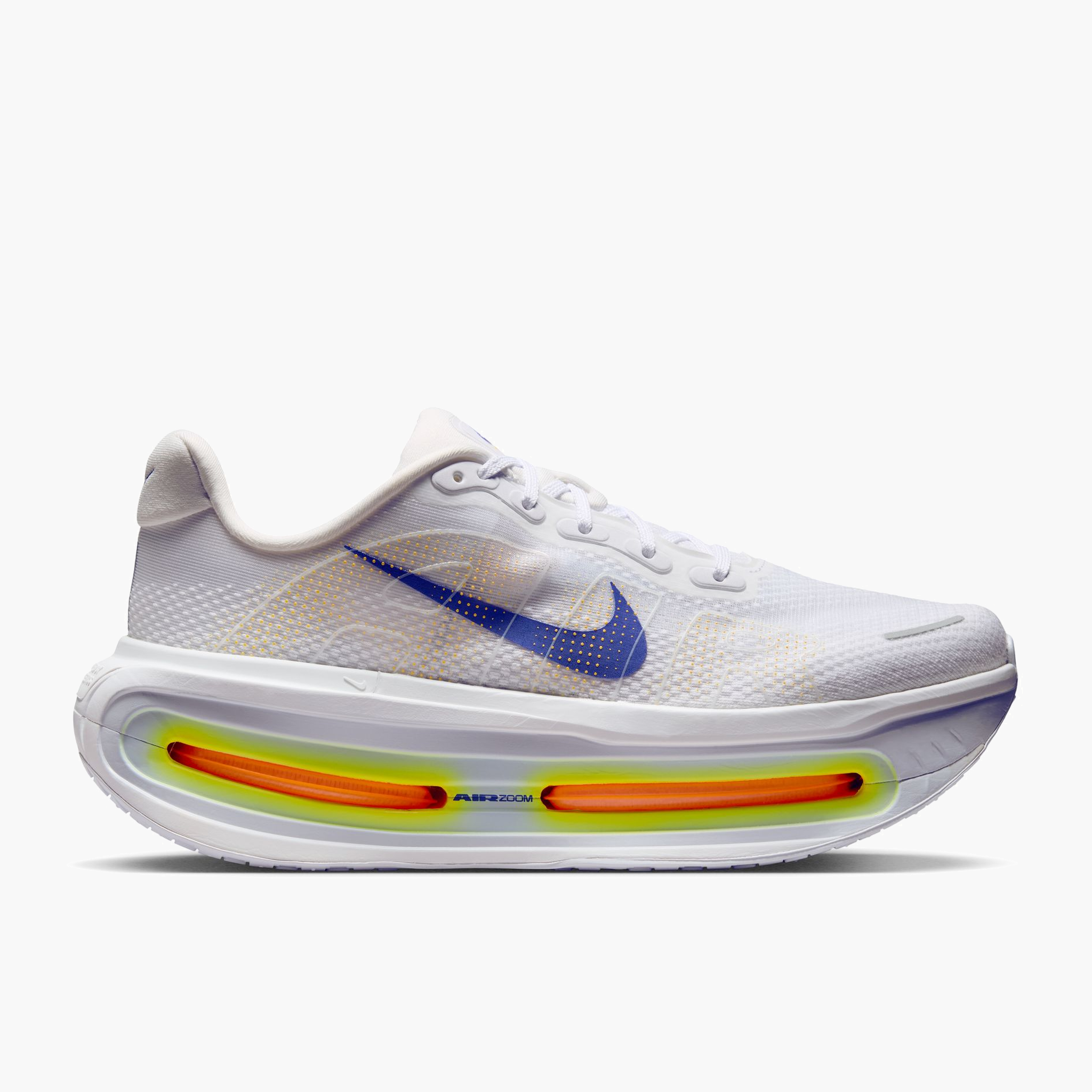 Lateral angle shot of Men's Vomero Premium in White / Lapis-Total Orange-Laser Orange