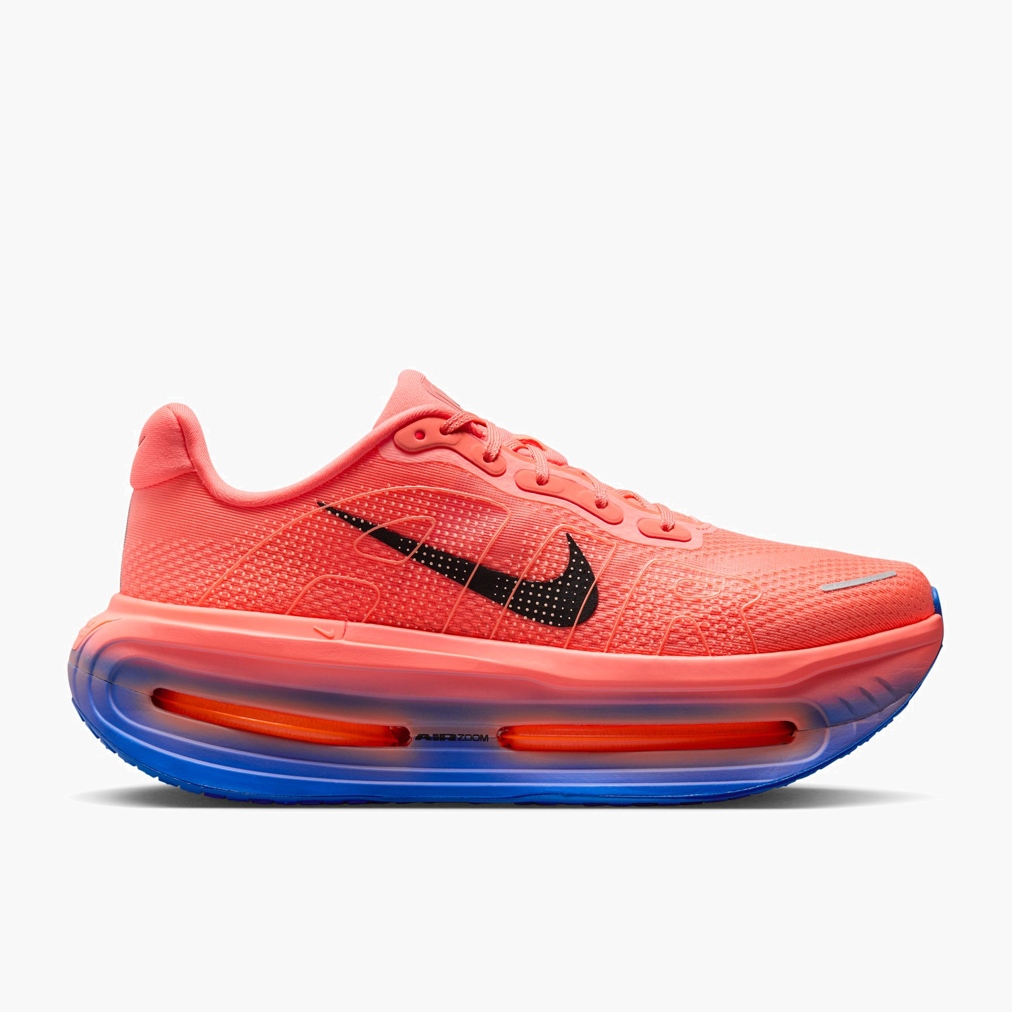 Lateral angle shot of Men's Vomero Premium in Atomic Pink / Black-Racer Blue