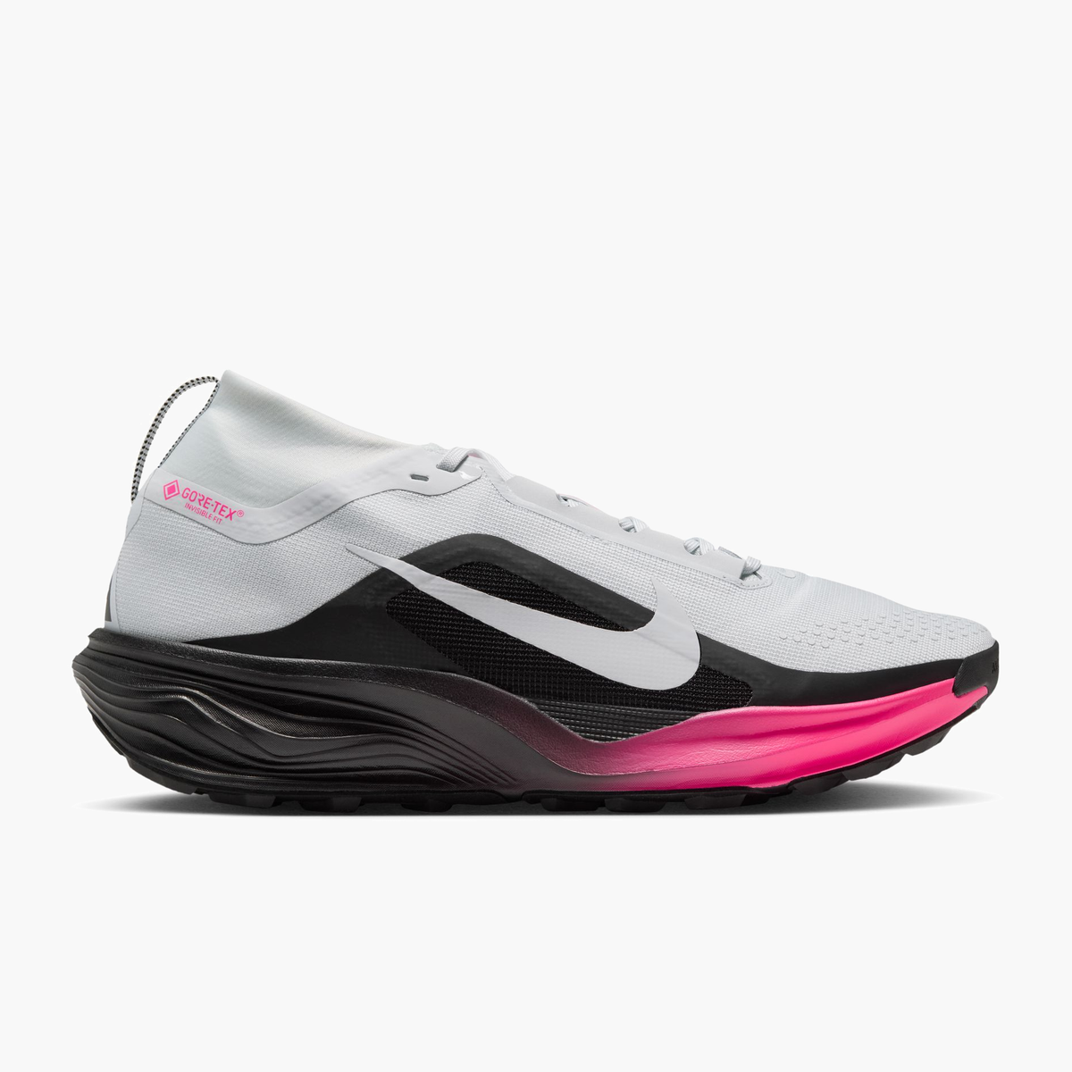 Lateral angle shot of Men's ACG Pegasus Gore-Tex in Pure Platinum / Pure Platinum-Black