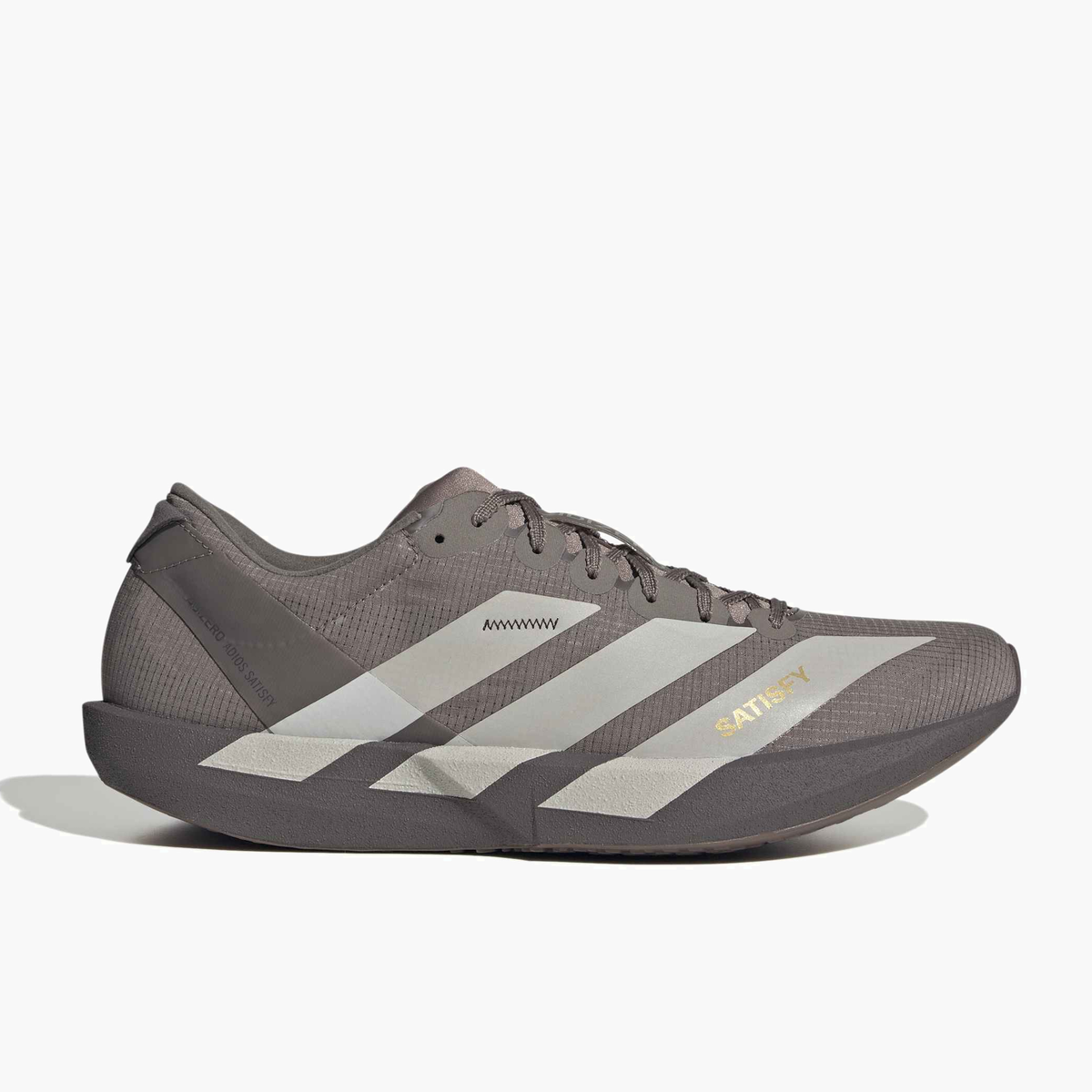 Lateral angle shot of Men's Adizero Adios in Tecear / Peamet / Chacoa