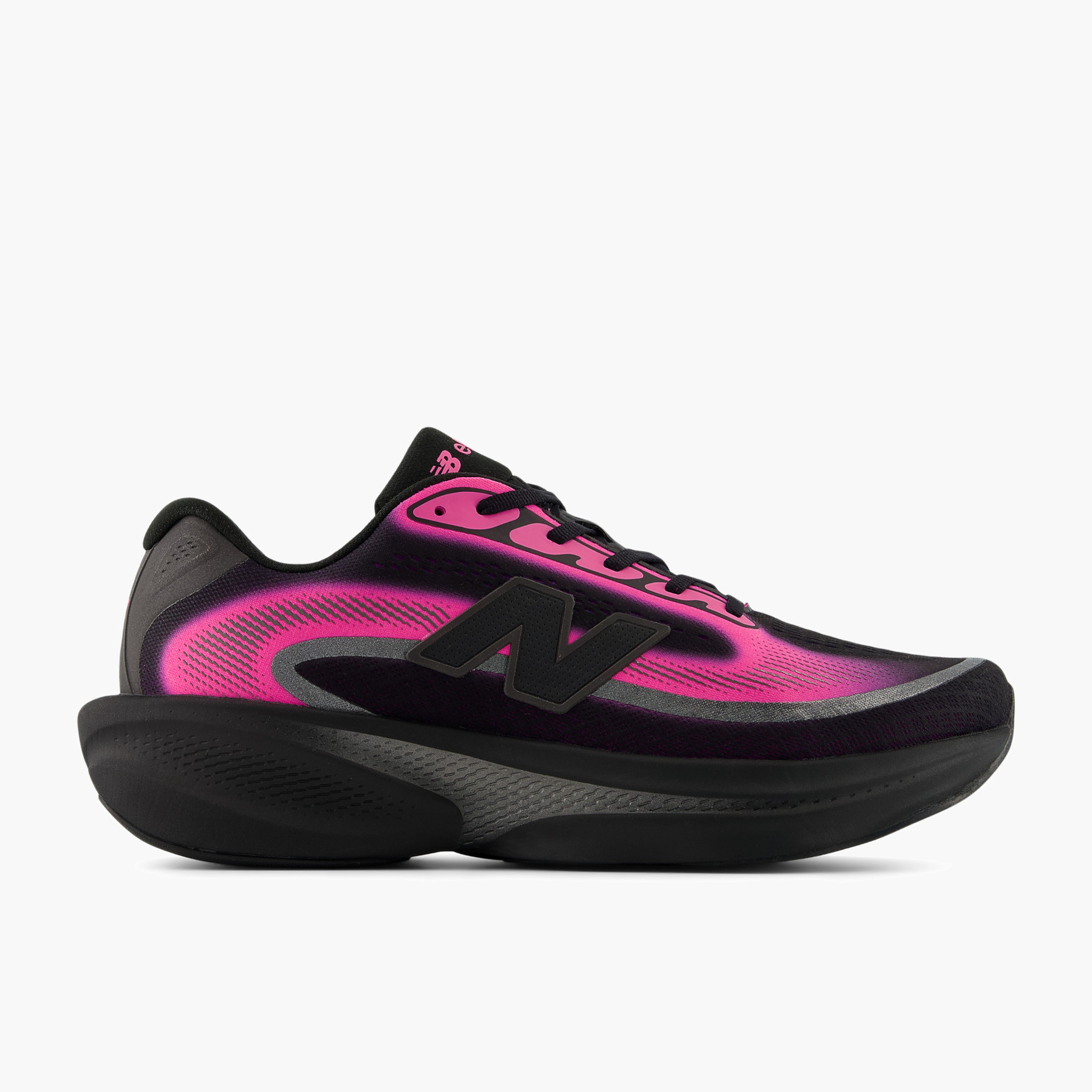 Lateral angle shot of Men's Ellipse v1 in Pinkheat / Blackmetallic / Black
