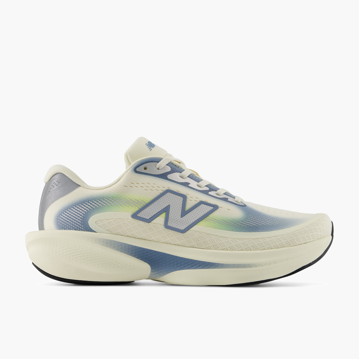 Lateral angle shot of Men's Ellipse v1 in Angora / Zincblue