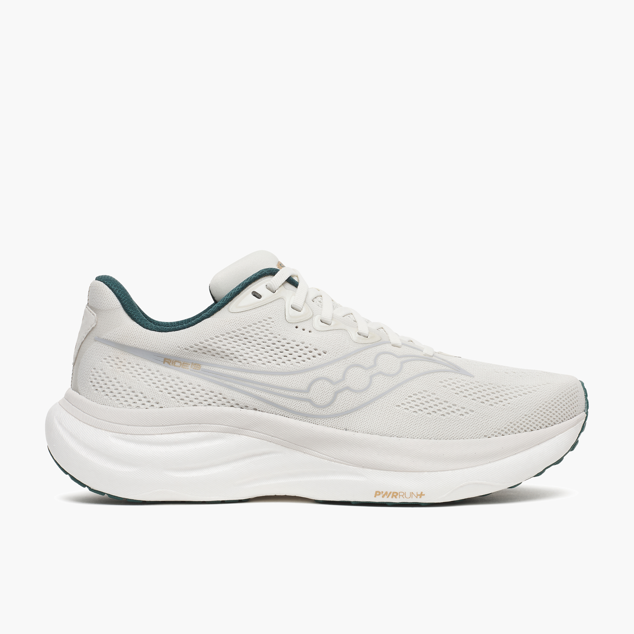 Lateral angle shot of Men's Ride 19 in Quartz / Pine