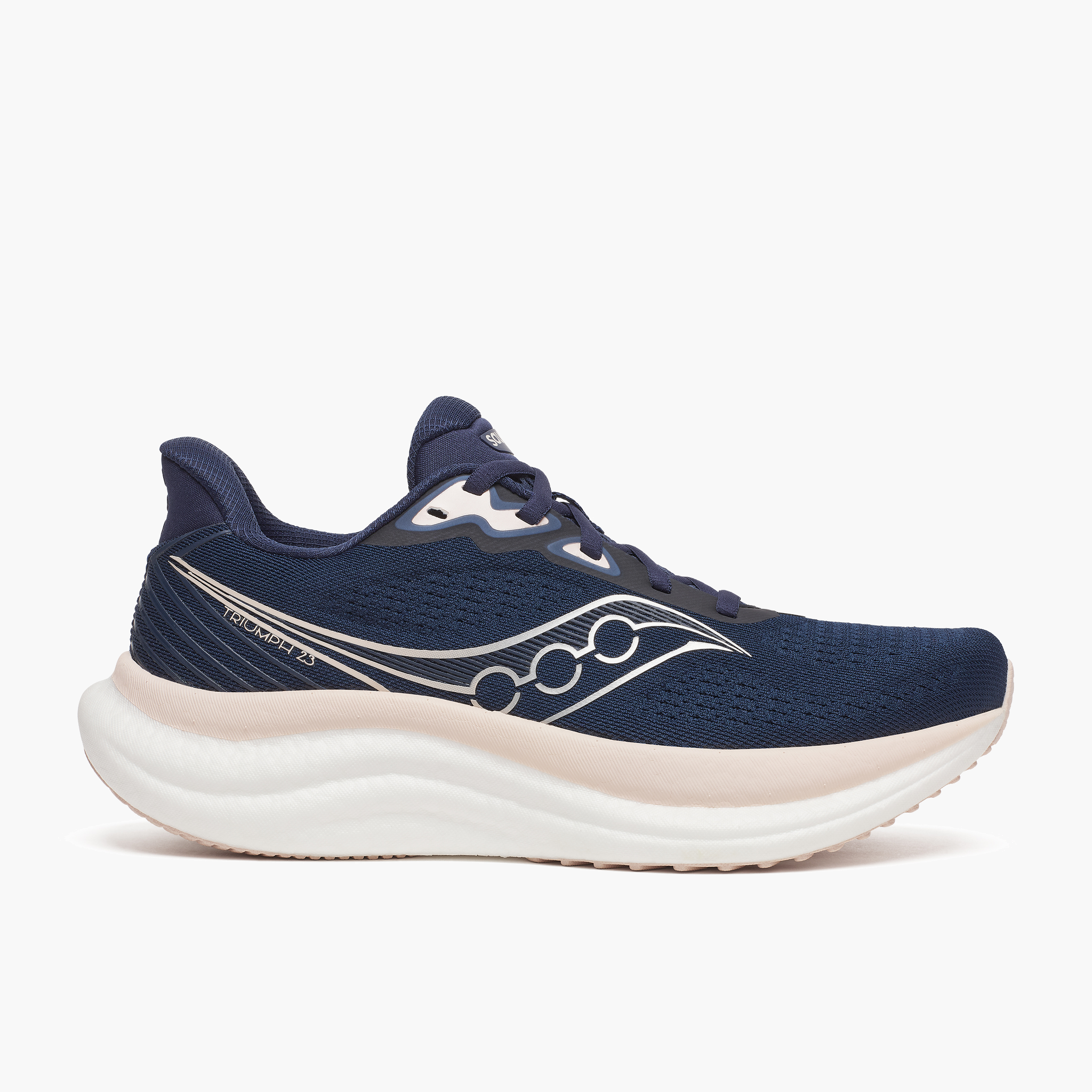 Lateral angle shot of Women's Triumph 23 in Navy / Cameo