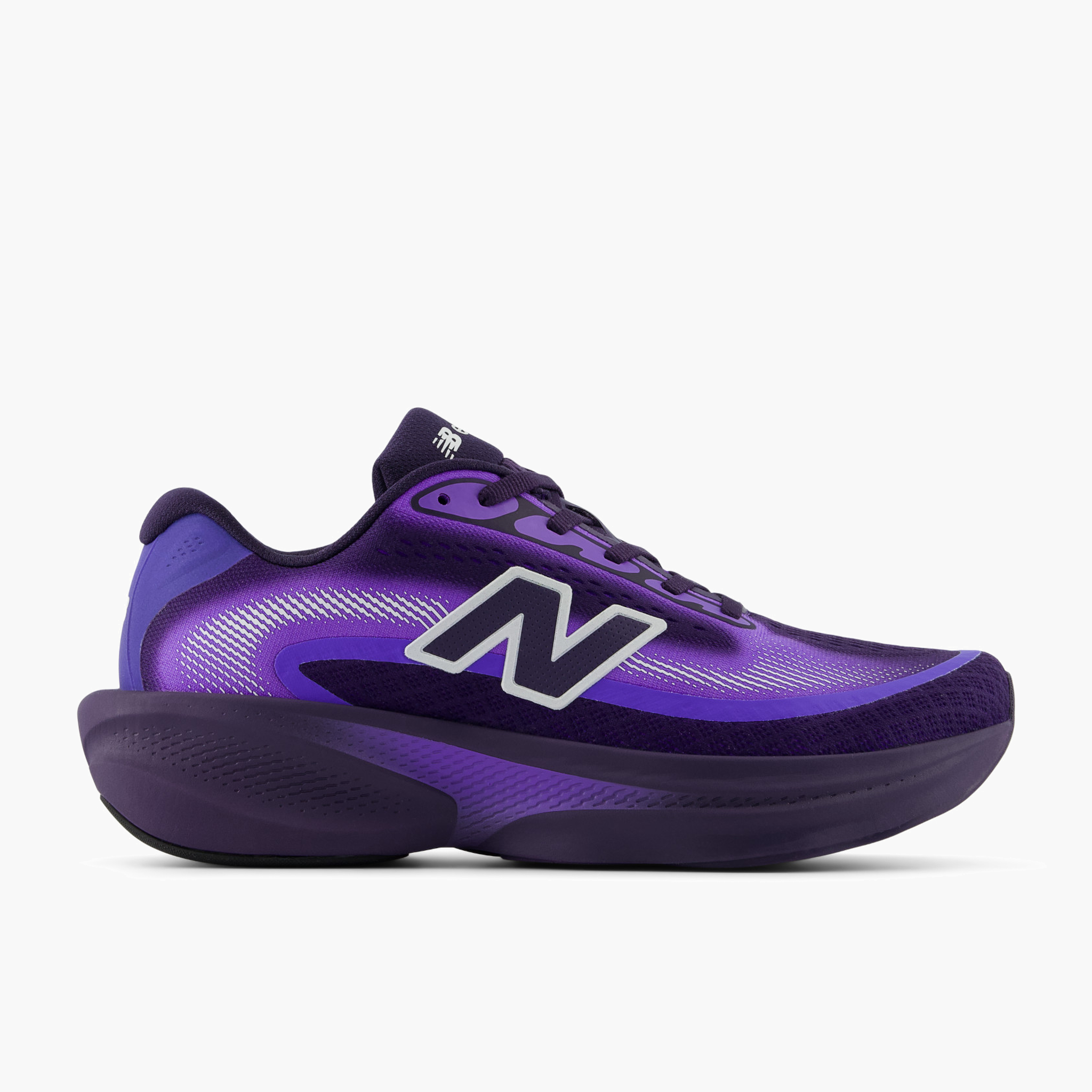 Lateral angle shot of Women's Ellipse v1 in Boysenberry / Electricindigo / White