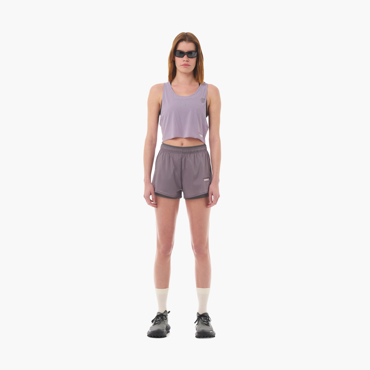 Women's Space-O™ Cropped Singlet — on-body 1 [21024-71002]