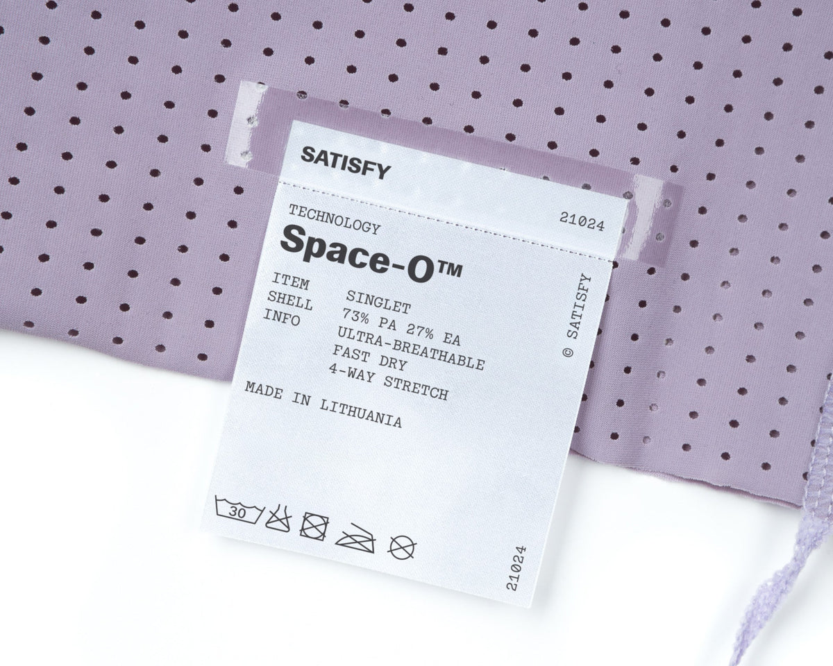 Women's Space-O™ Cropped Singlet — Exterior Care Label