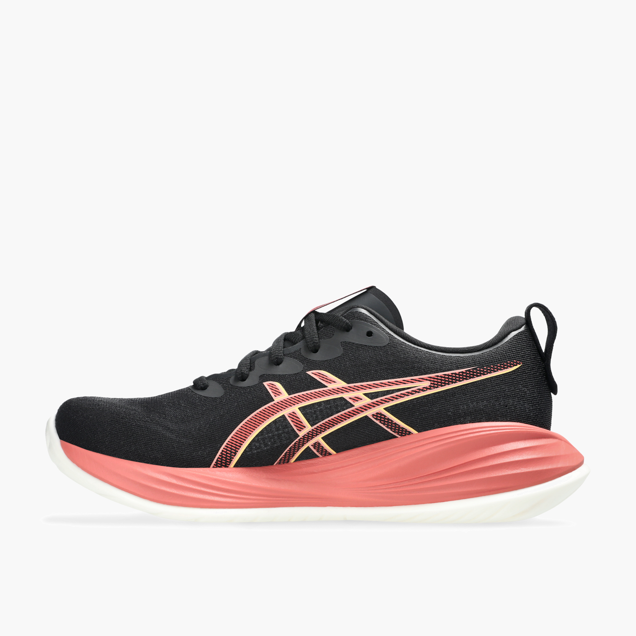 Medial angle shot of Women's Gel-Cumulus 27 in Black / Orange Glow