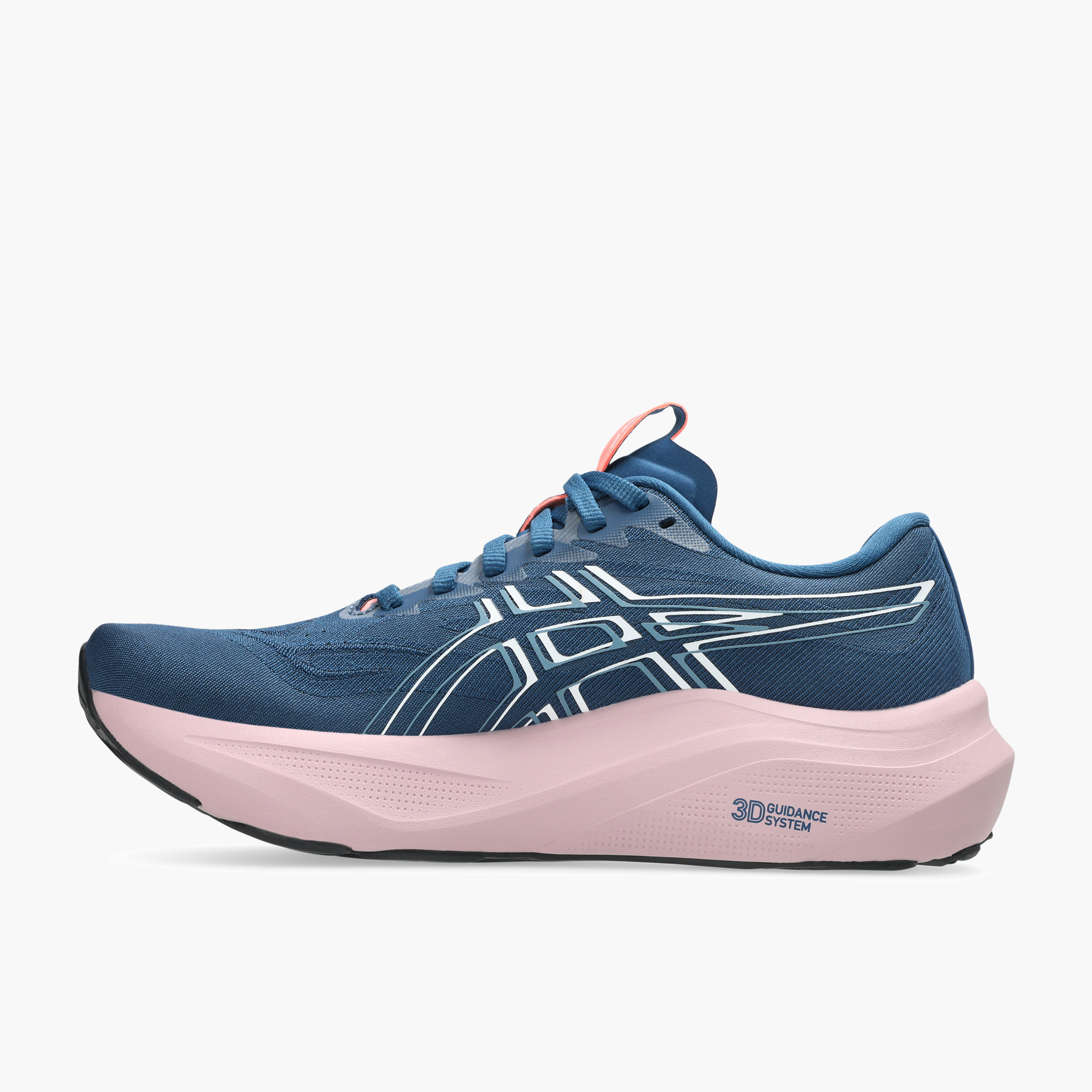 Medial angle shot of Women's GT-2000 14 in Twilight Blue / White