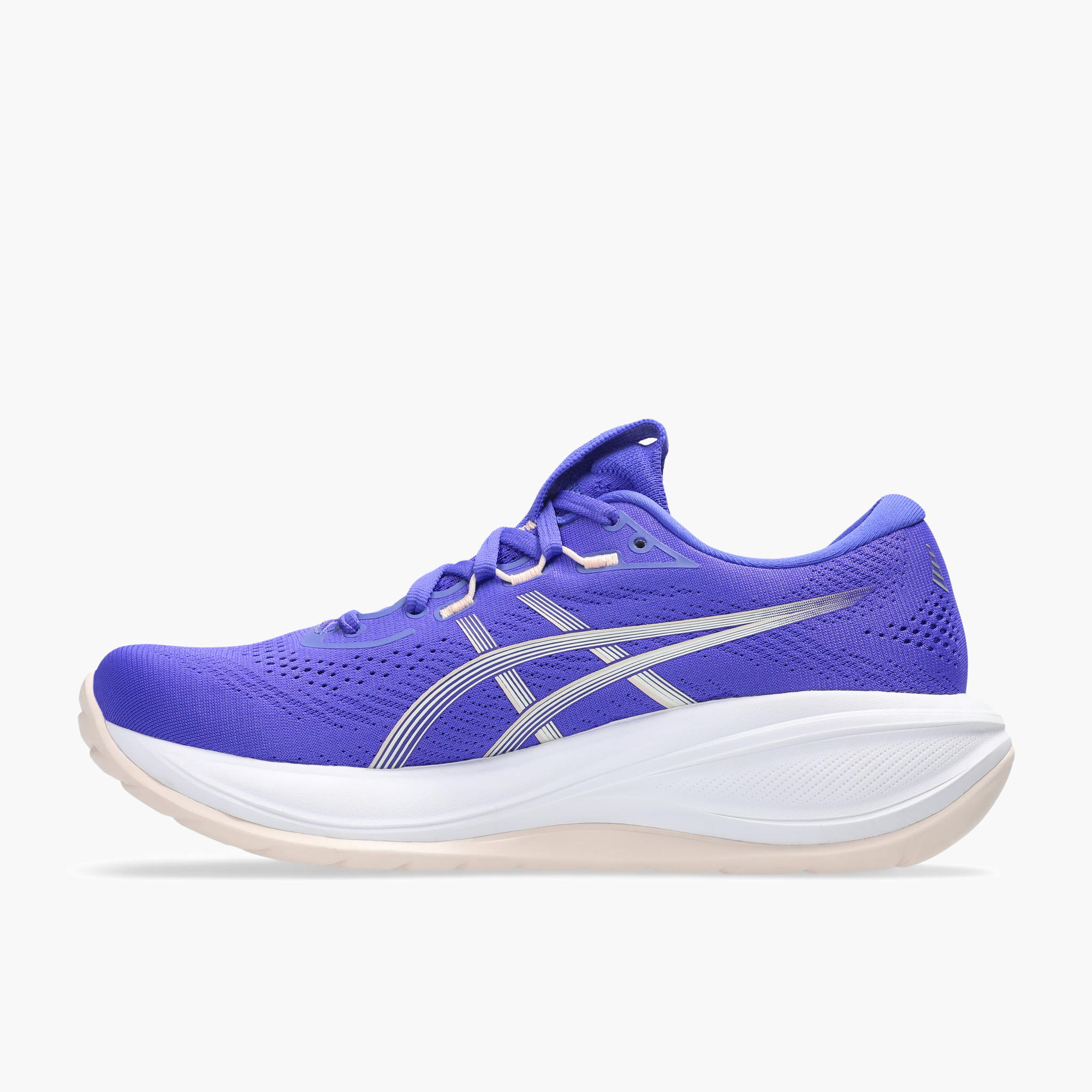 Medial angle shot of Women's Gel-Cumulus 28 in Cobalt Burst / Ivory