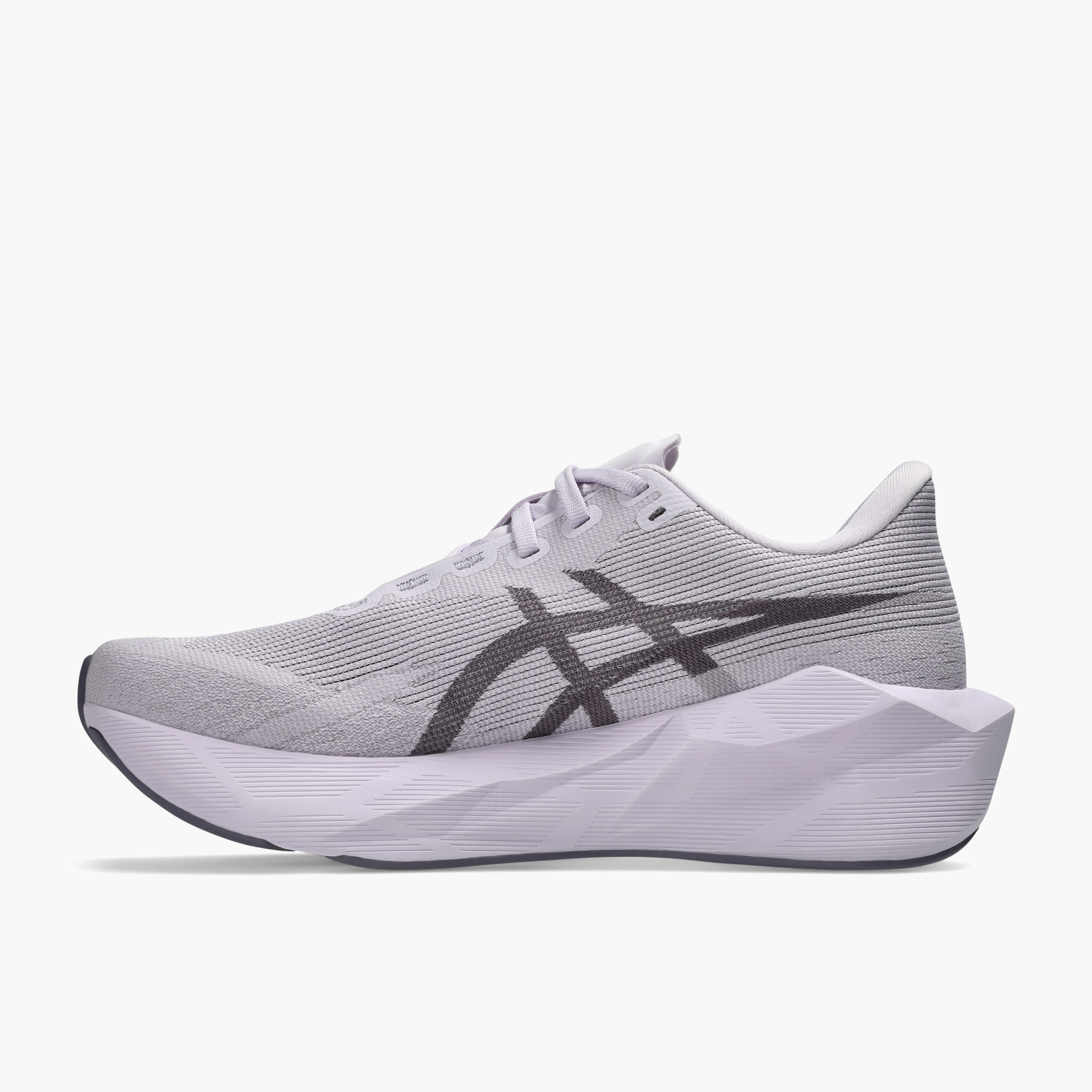 Medial angle shot of Women's Novablast 6 in Dahlia / Lavender Grey