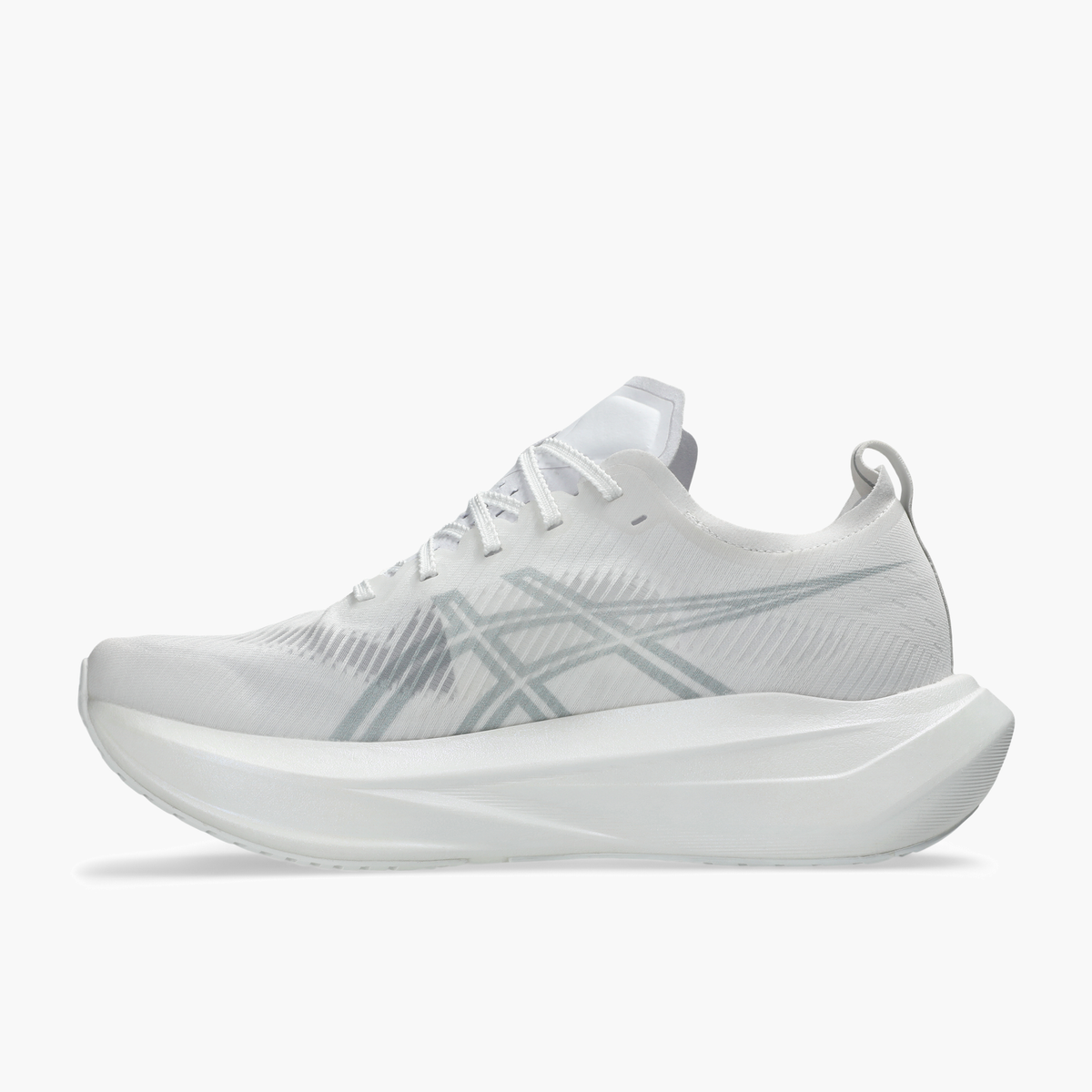 Medial angle shot of All Gender Megablast in White / Piedmont Grey