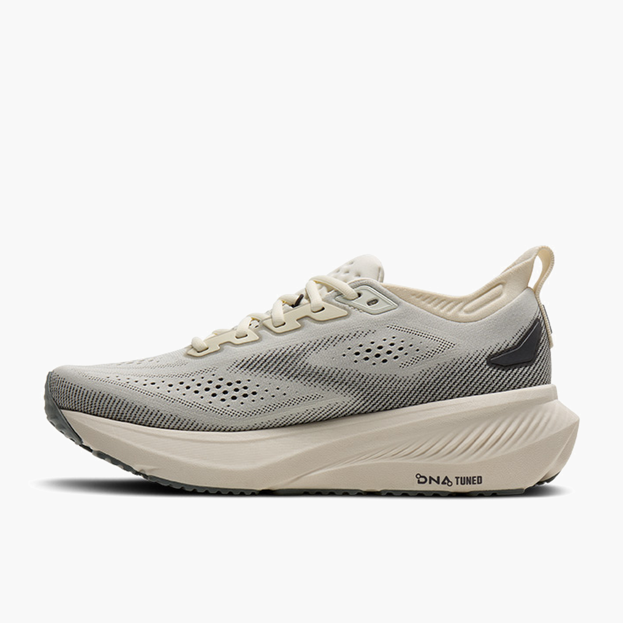 Medial angle shot of Men's Glycerin 23 in Coconut / Bleached Sand / Grey