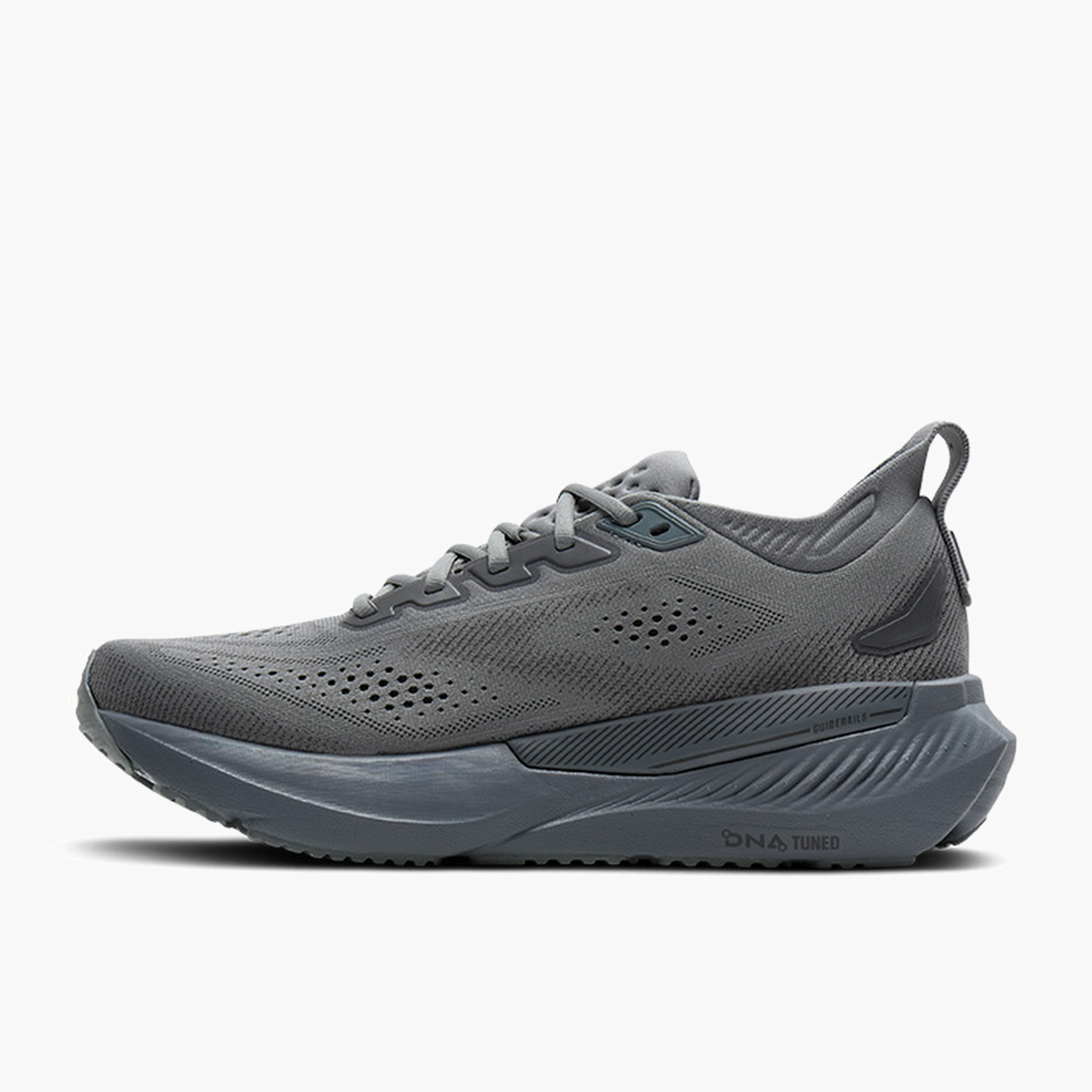 Medial angle shot of Men's Glycerin GTS 23 in Grey / Blackened Pearl / Black