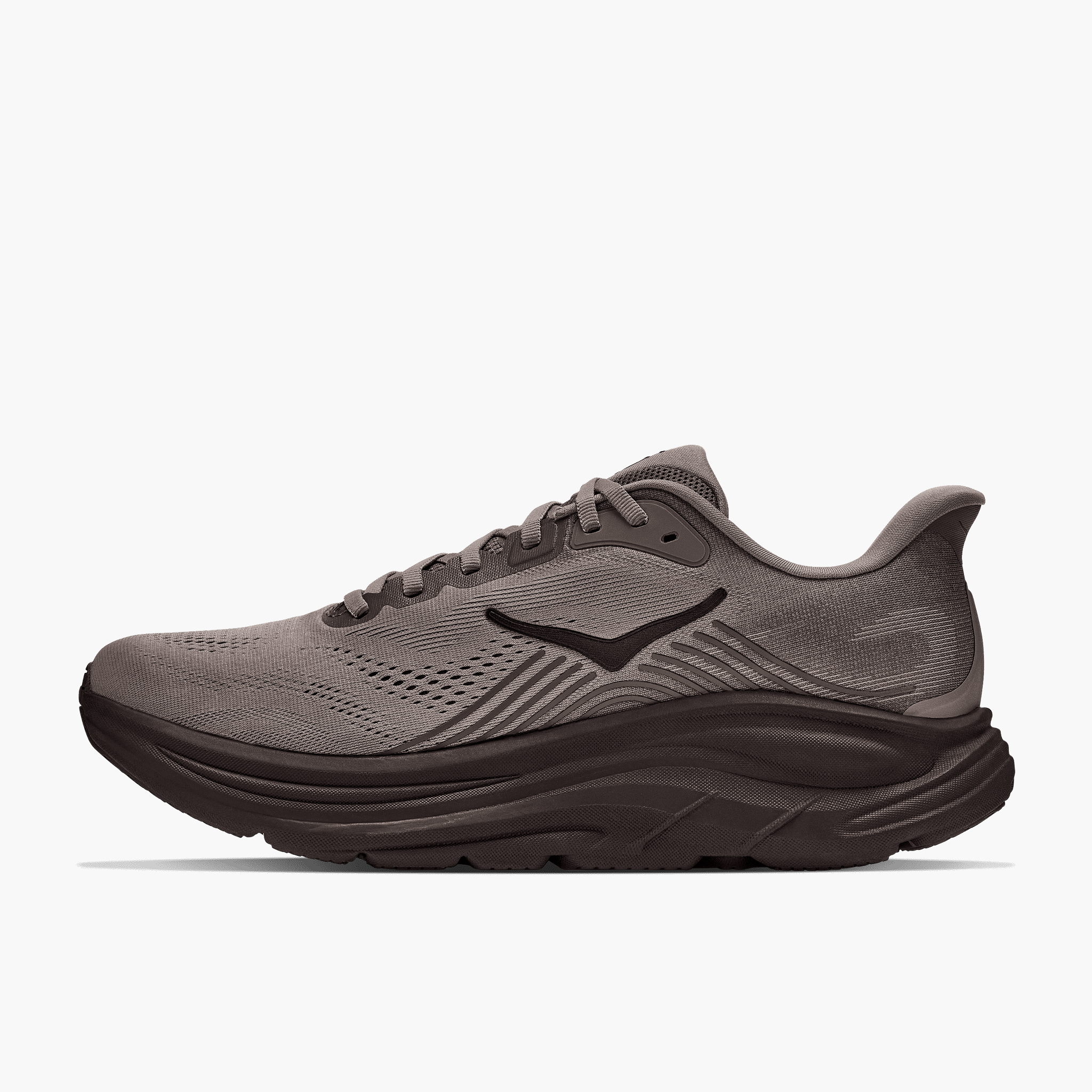 Medial angle shot of Men's Clifton 11 in Boulder Grey  /  Pebble Grey