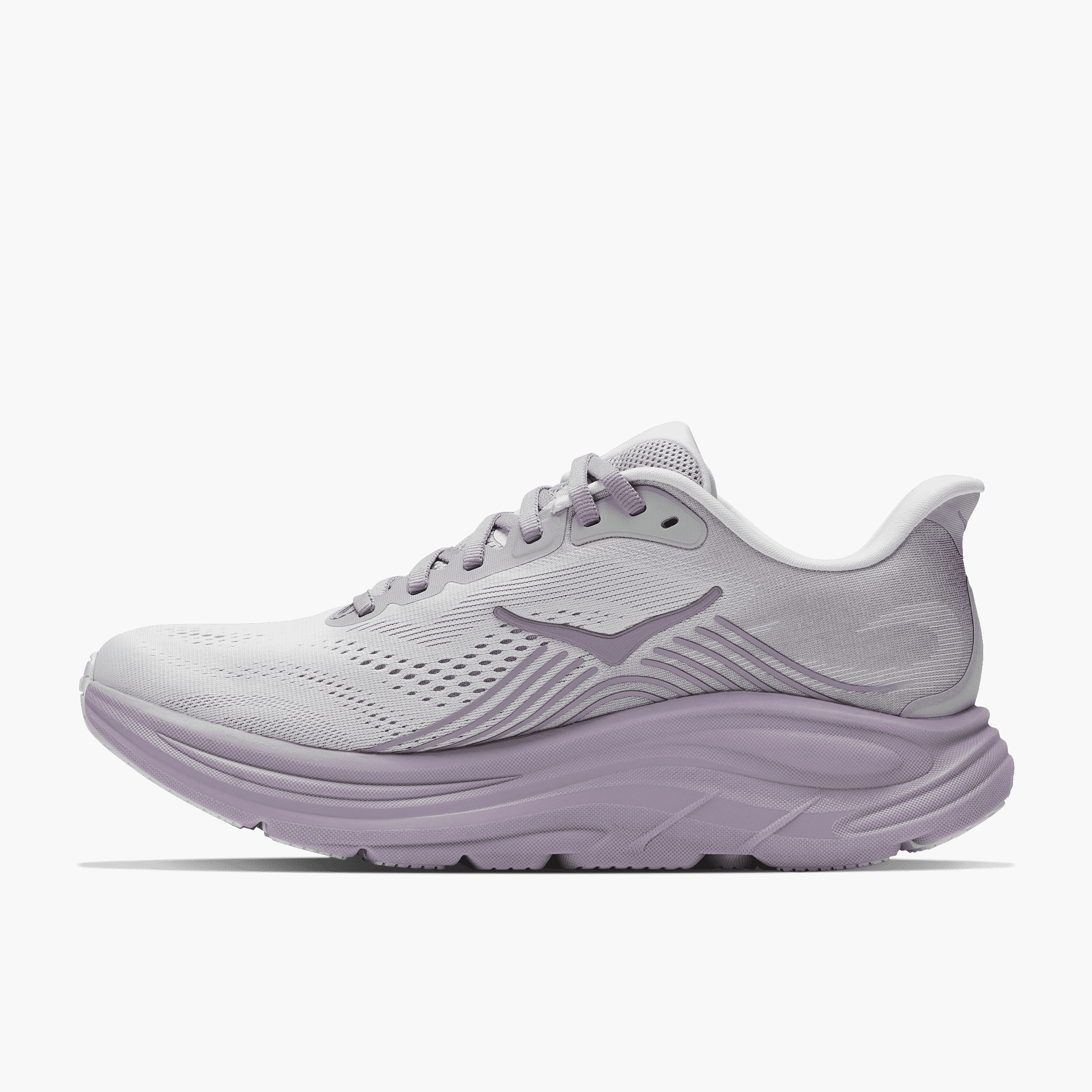 Medial angle shot of Women's Clifton 11 in Stardust  /  Mellow Lilac