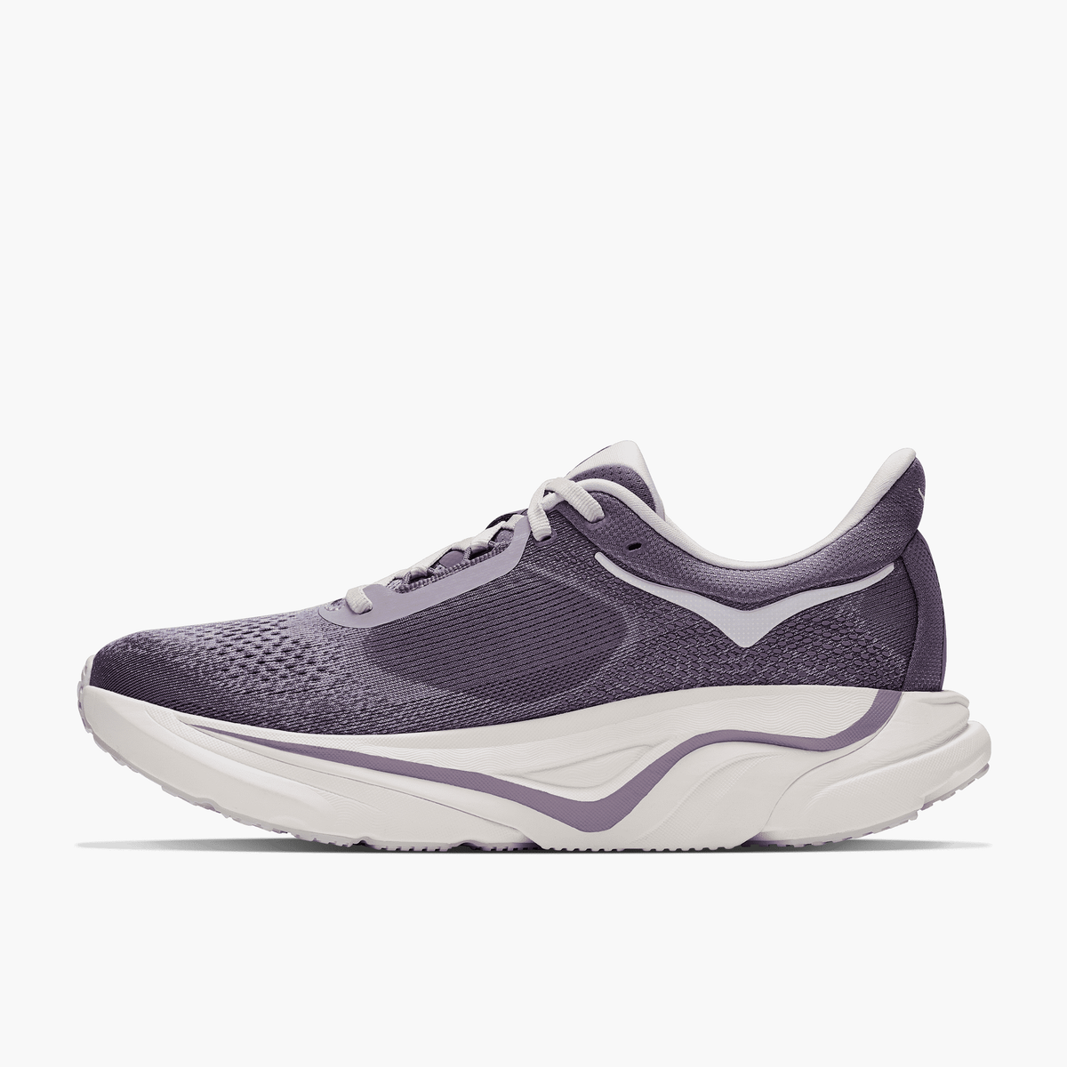 Medial angle shot of Women's Arahi 9 in Purple Fog  /  Mellow Lilac