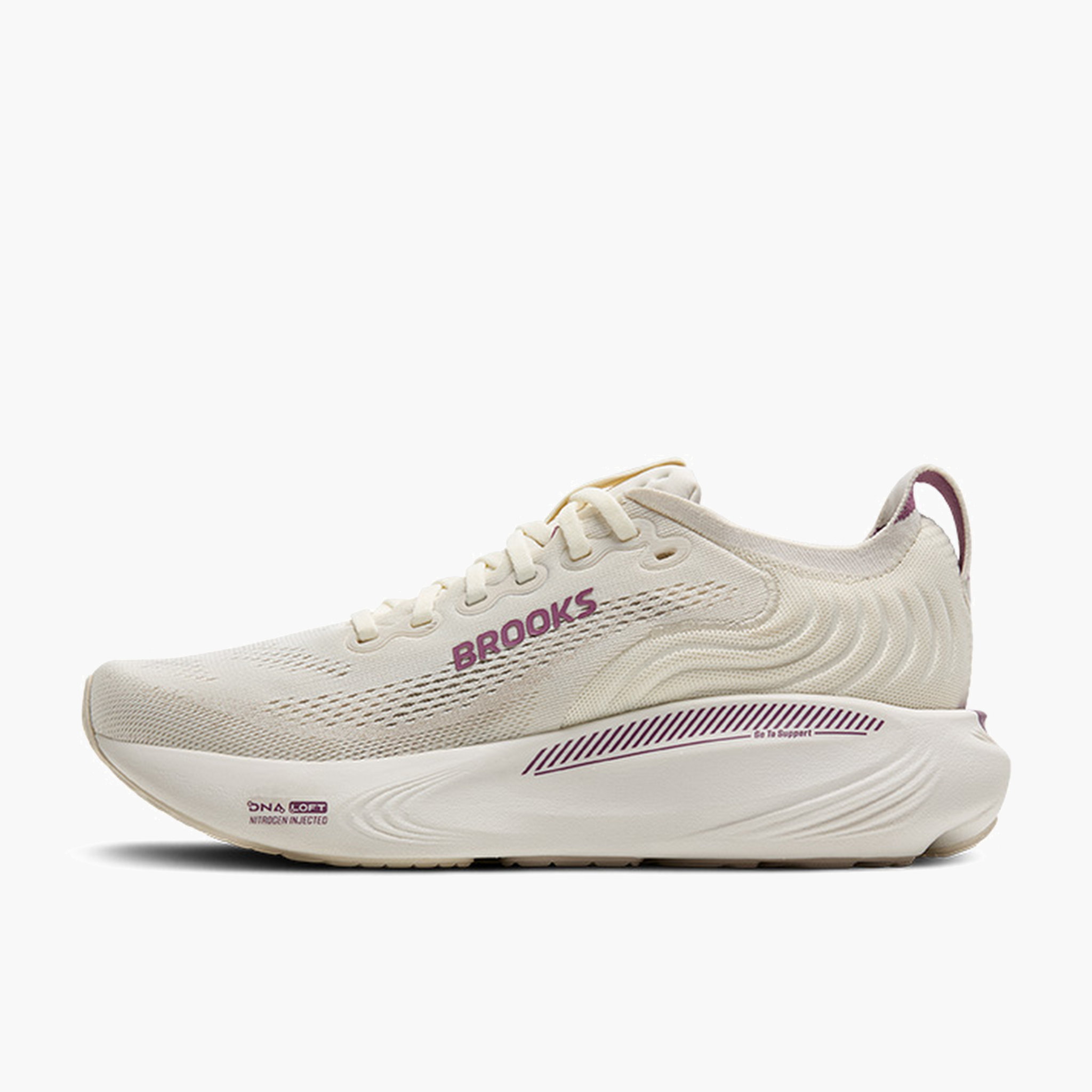 Medial angle shot of Women's Adrenaline GTS 25 in Coconut / Argyle
