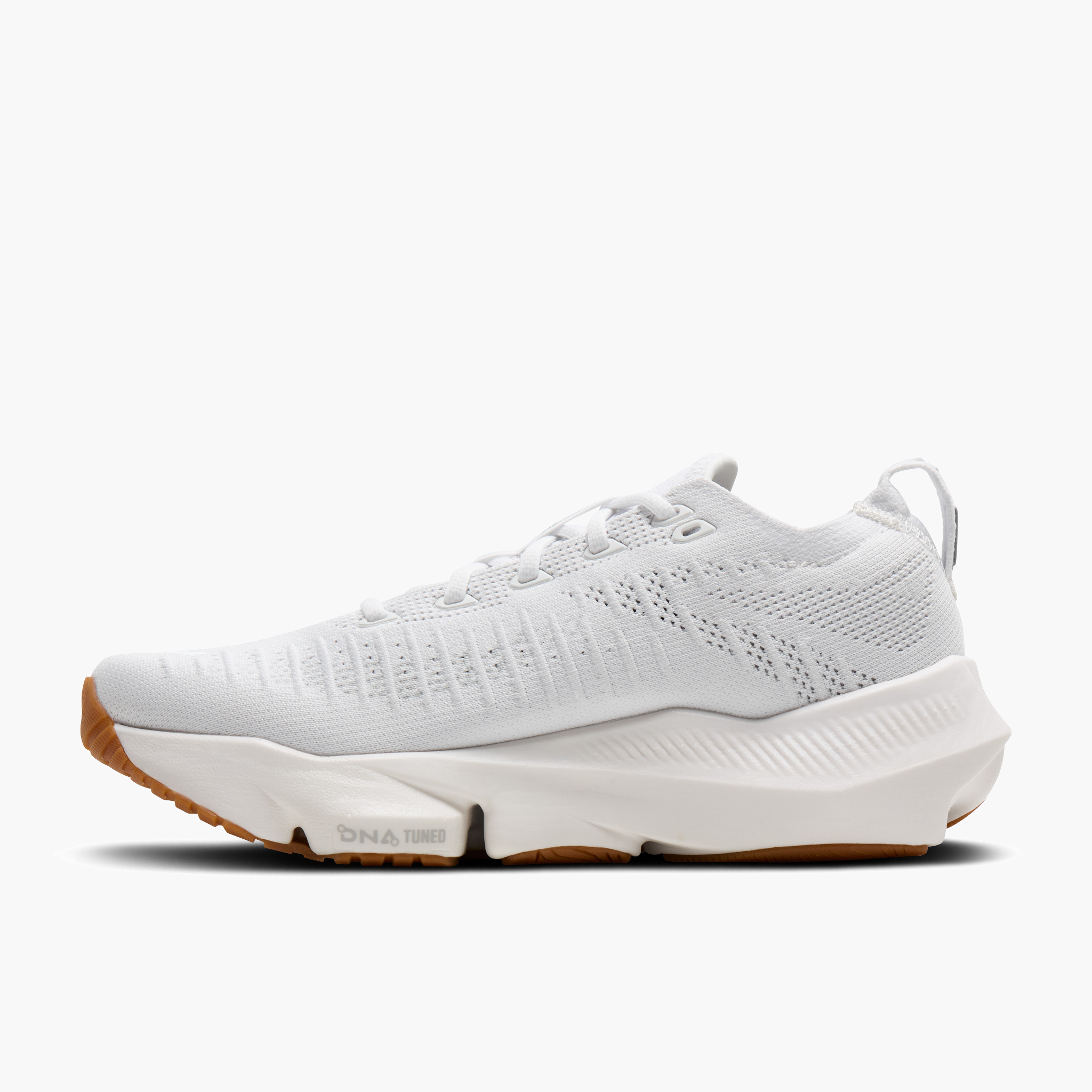 Medial angle shot of Women's Glycerin Flex in White / Black / Gum