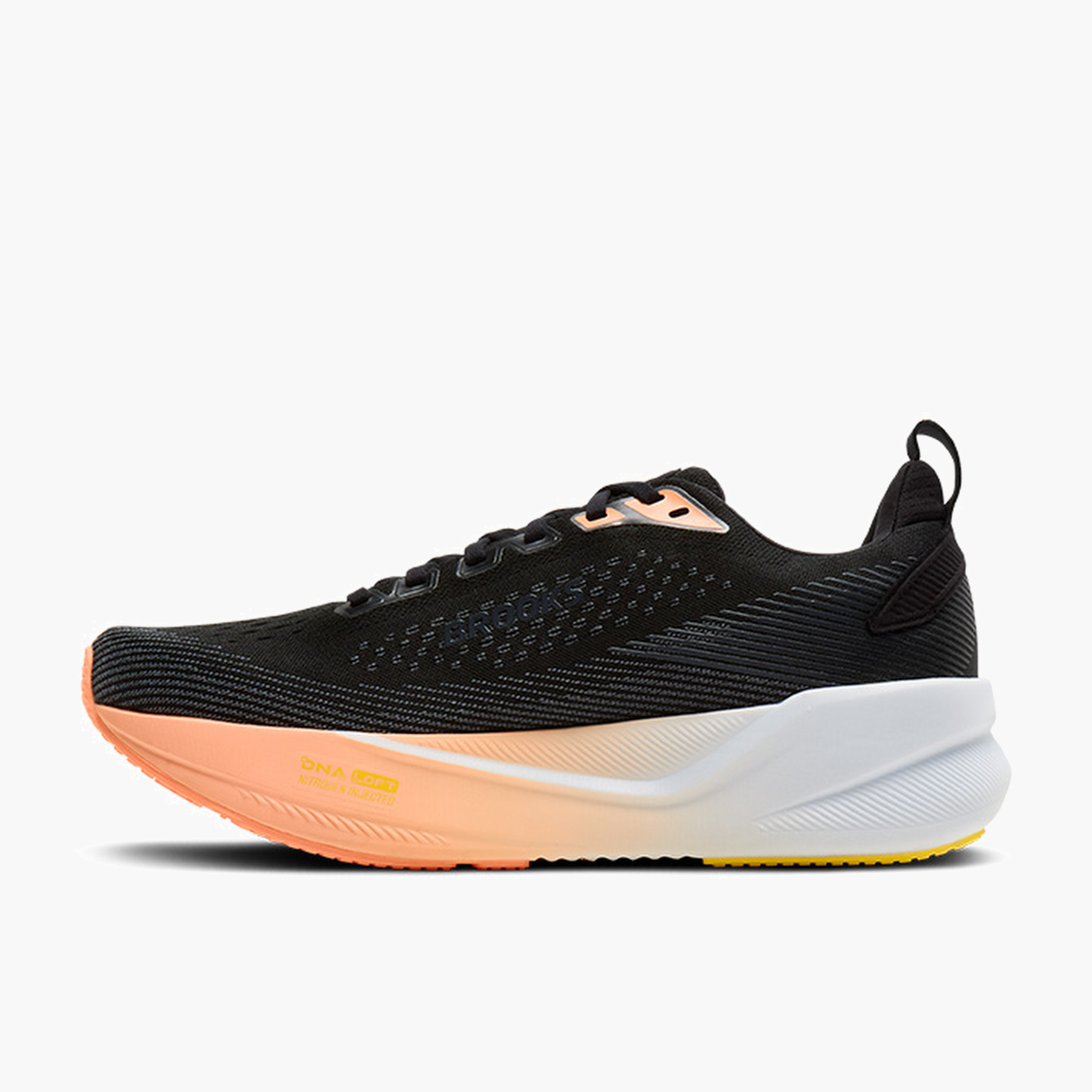 Medial angle shot of Women's Ghost Max 4 in Black / Folkstone / Cyber Peach