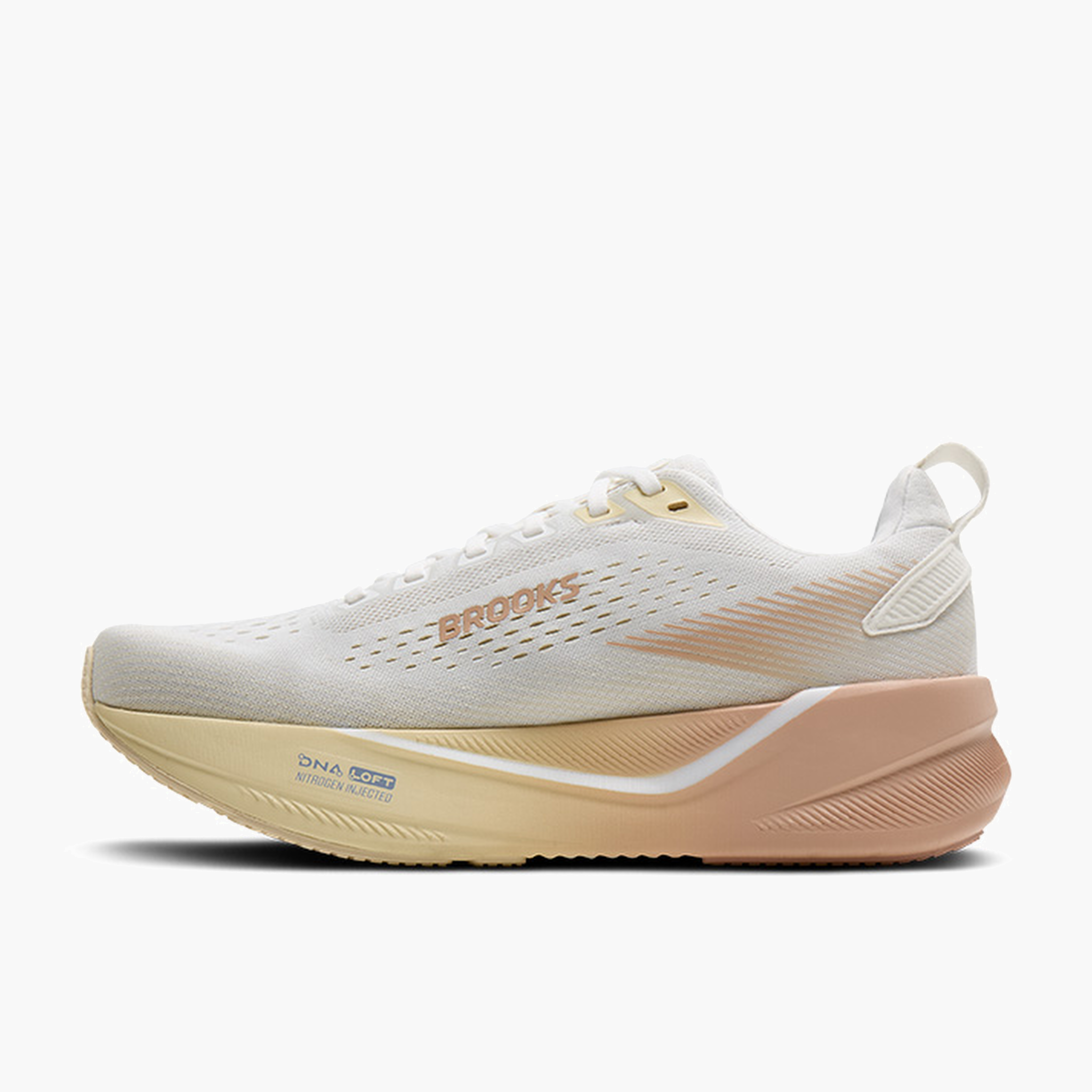 Medial angle shot of Women's Ghost Max 4 in White / Rose / Rutabaga