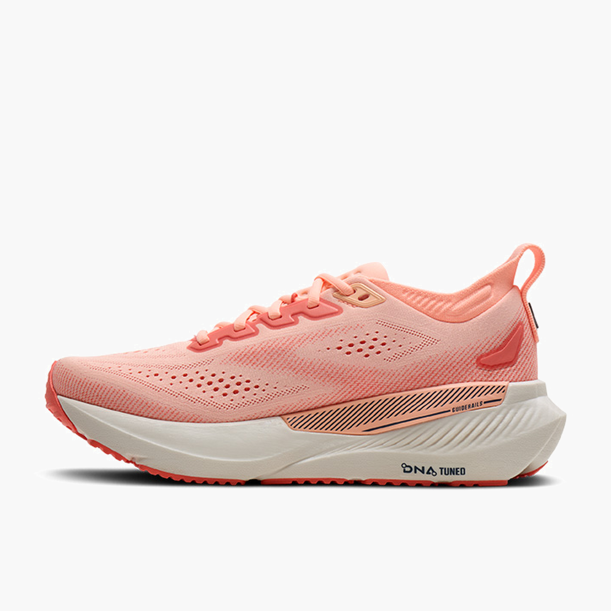 Medial angle shot of Women's Glycerin GTS 23 in Coral / Peach / Spellbound