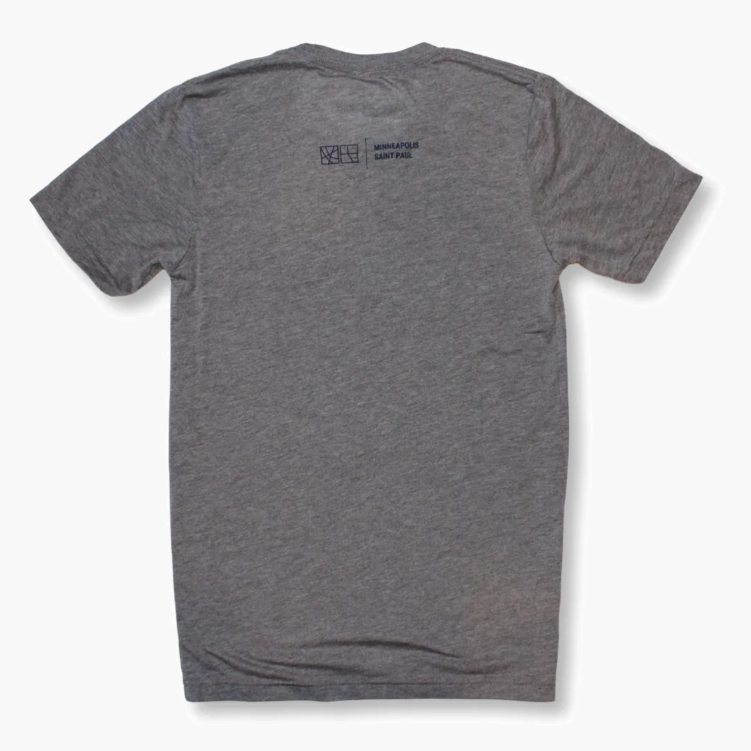 All Gender MCR Tri-Blend Tee in Grey / Navy (MCR) - 2