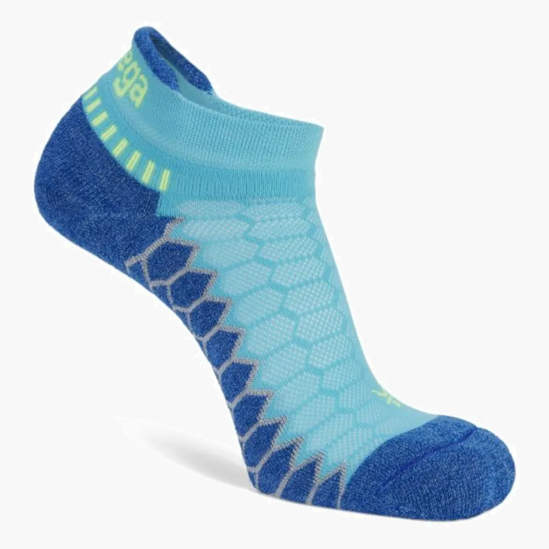 Silver No Show Socks in Cobalt - 2