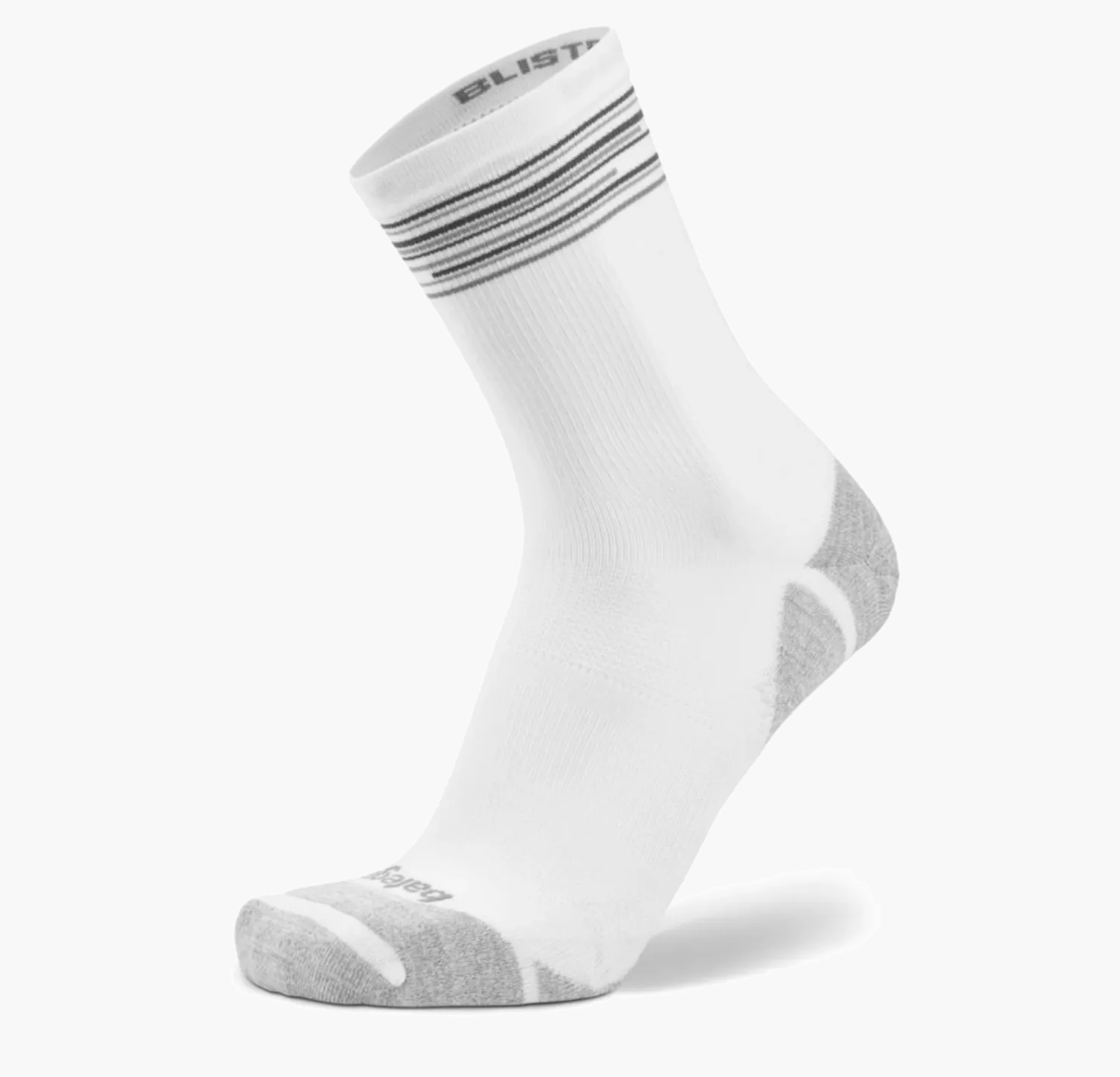 Blister Resist Light Mini Crew Socks in White - 2