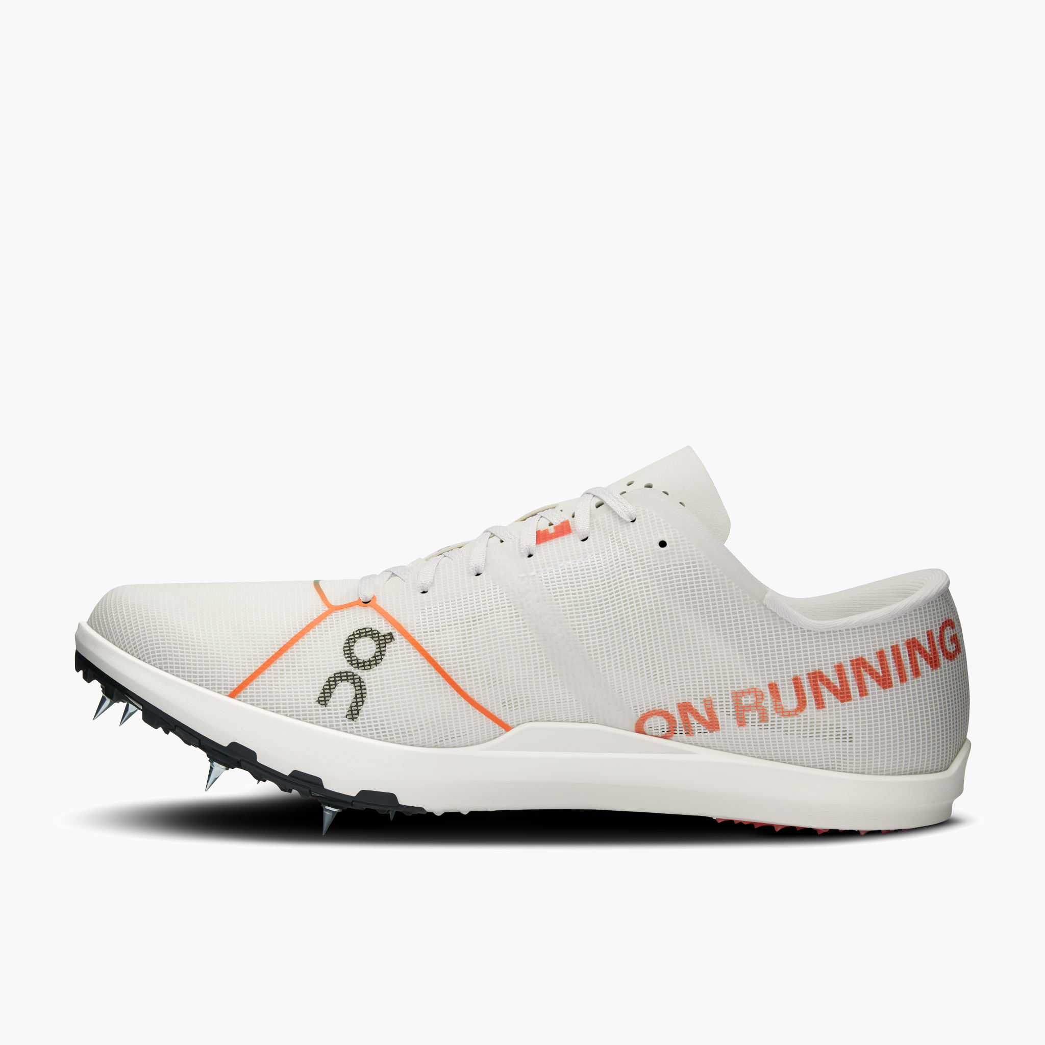Medial angle shot of Mens Cloudspike XC in White