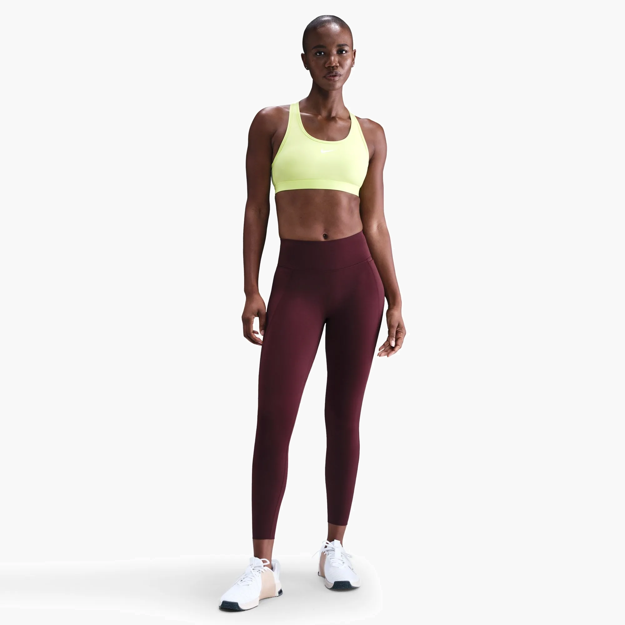 Swoosh Medium Support Bra in LT Lemon Twist - 2